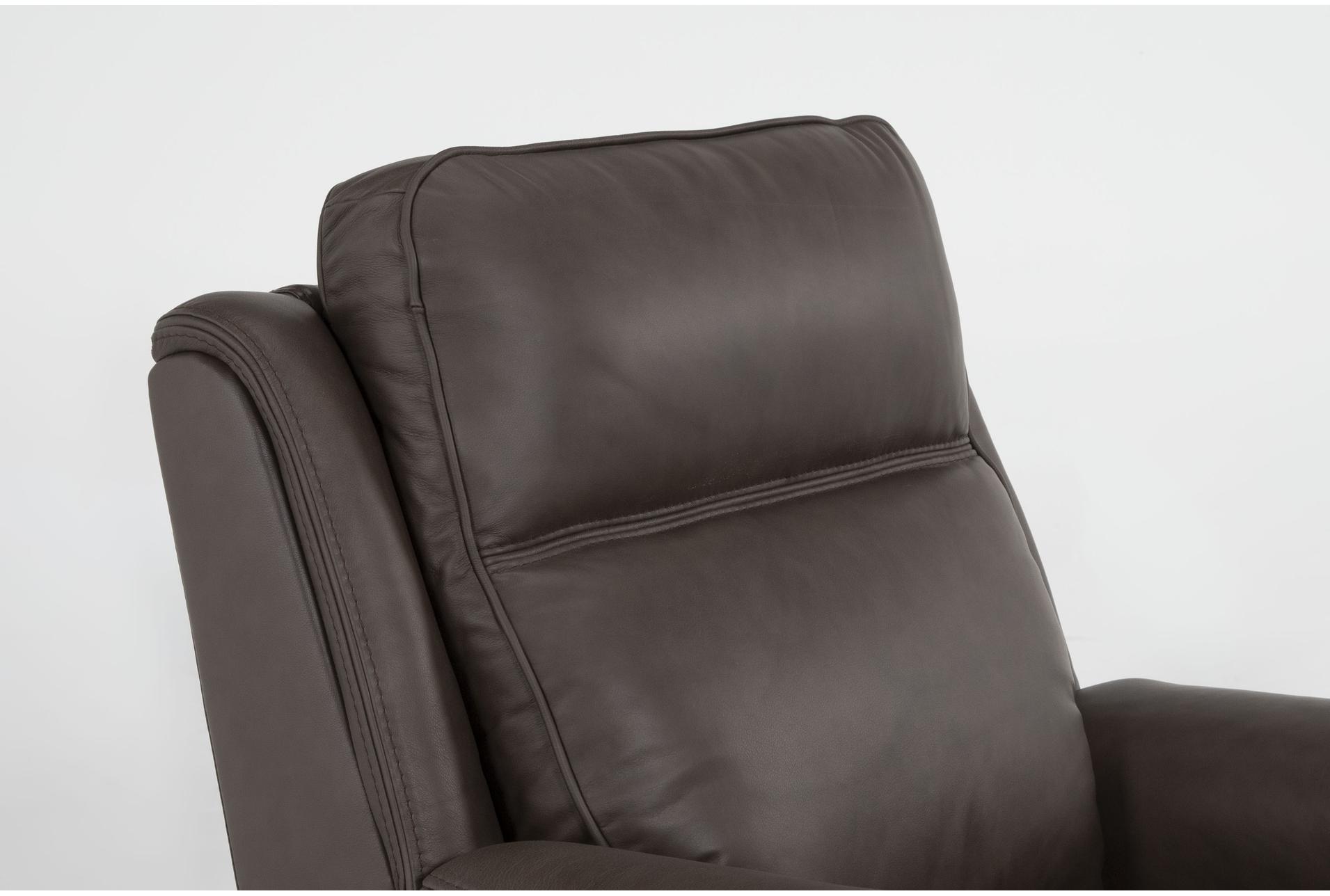 atticus chocolate leather flexsteel power zero gravity recliner with power headrest & usb | lay-flat reclining | smart | flat 18 atticus chocolate leather flexsteel power zero gravity recliner with power headrest & usb | lay-flat reclining | smart | flat