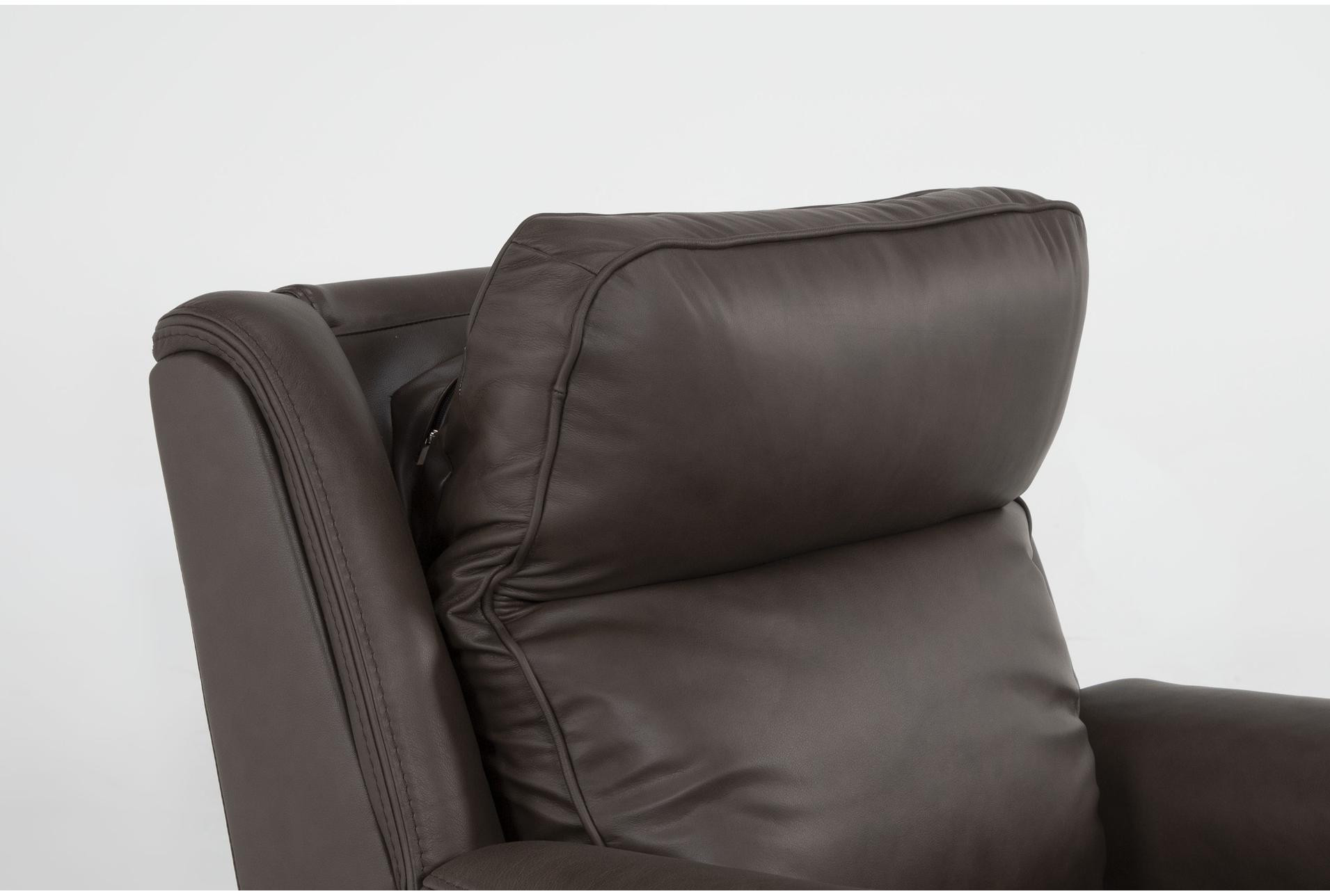 atticus chocolate leather flexsteel power zero gravity recliner with power headrest & usb | lay-flat reclining | smart | flat 19 atticus chocolate leather flexsteel power zero gravity recliner with power headrest & usb | lay-flat reclining | smart | flat