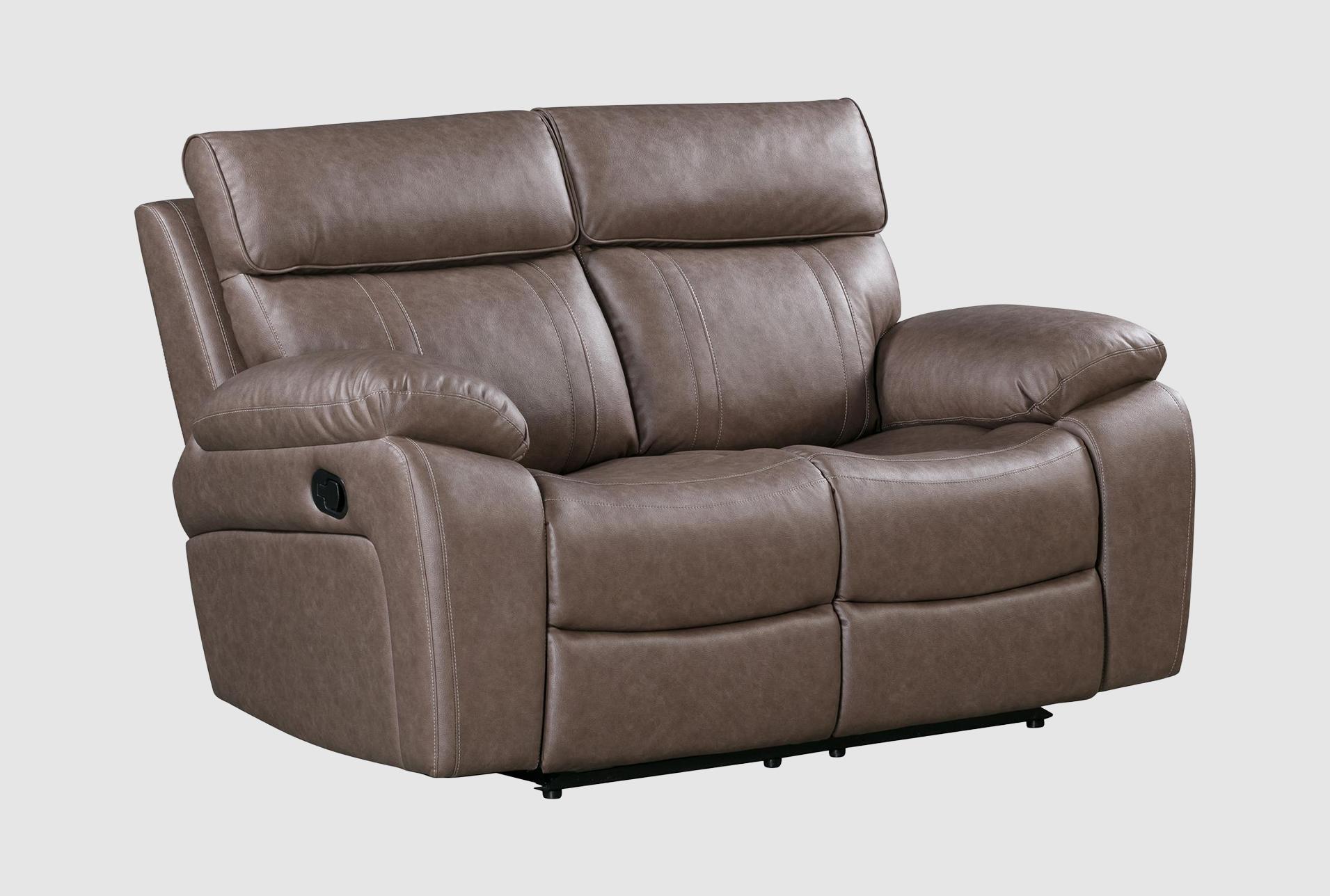 salvo toffee brown polyester 64" manual reclining loveseat 1 salvo toffee brown polyester 64" manual reclining loveseat