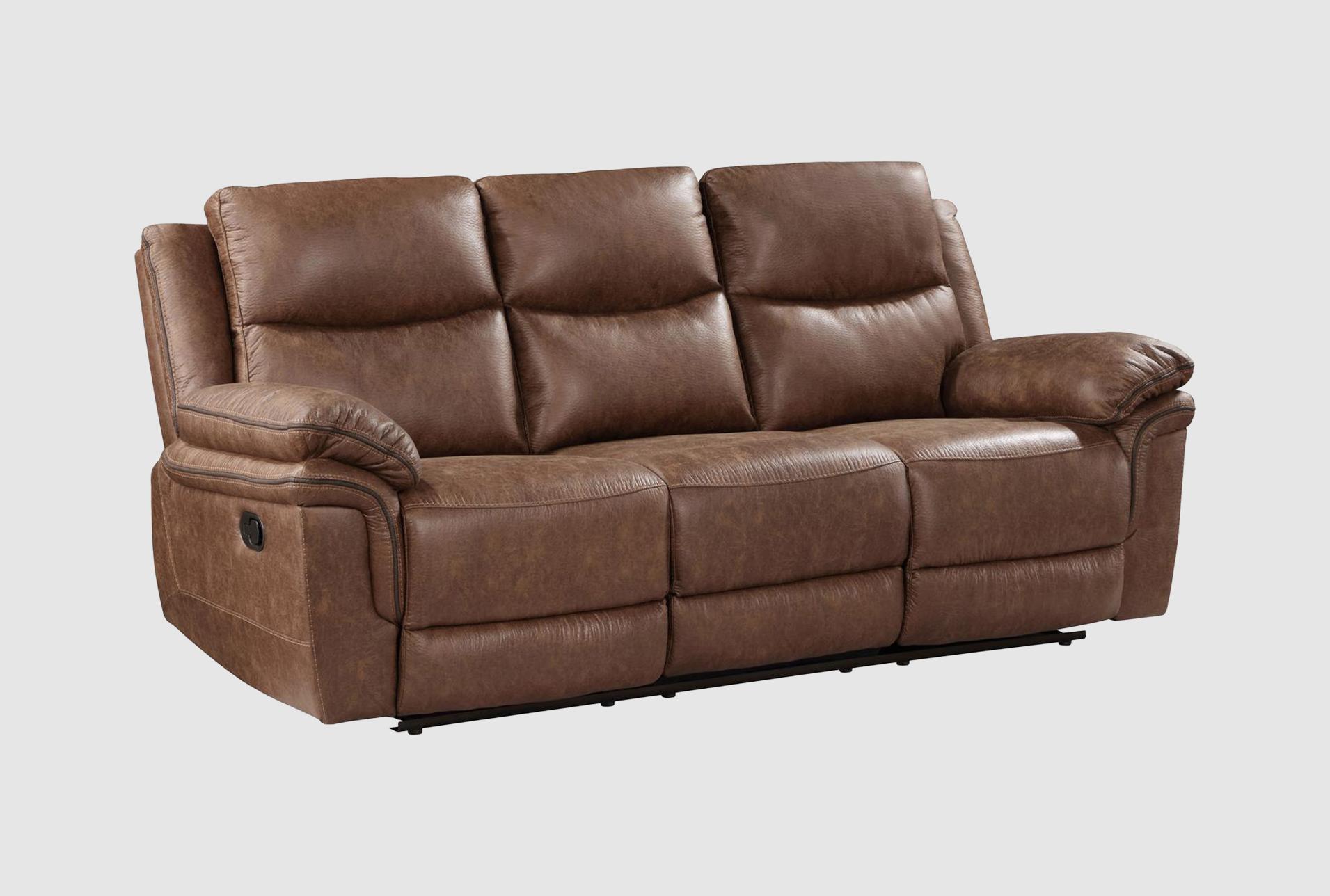 ryland brown polyester 88" manual reclining sofa | fabric 1 ryland brown polyester 88" manual reclining sofa | fabric