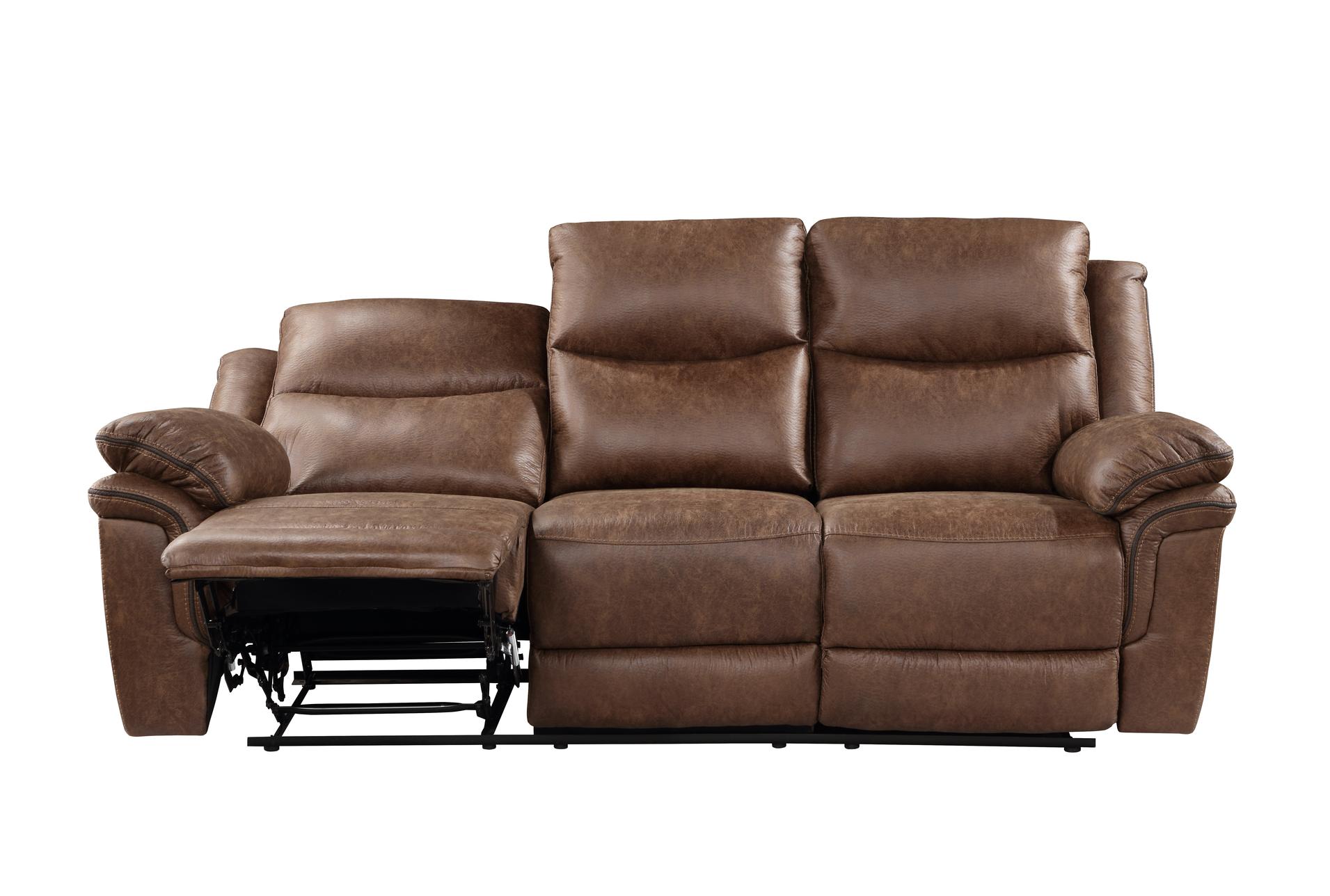 ryland brown polyester 88" manual reclining sofa | fabric 13 ryland brown polyester 88" manual reclining sofa | fabric