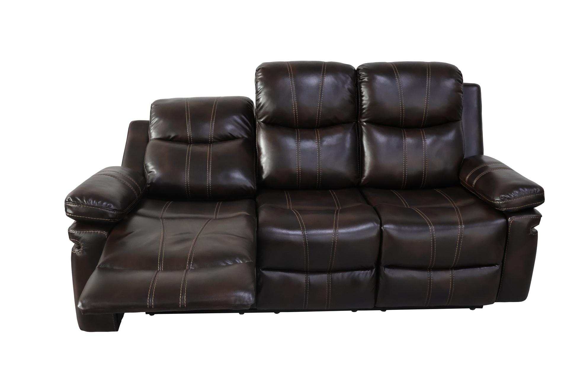 kellen brown faux leather 80" power reclining sofa with drop down table 11 kellen brown faux leather 80" power reclining sofa with drop down table