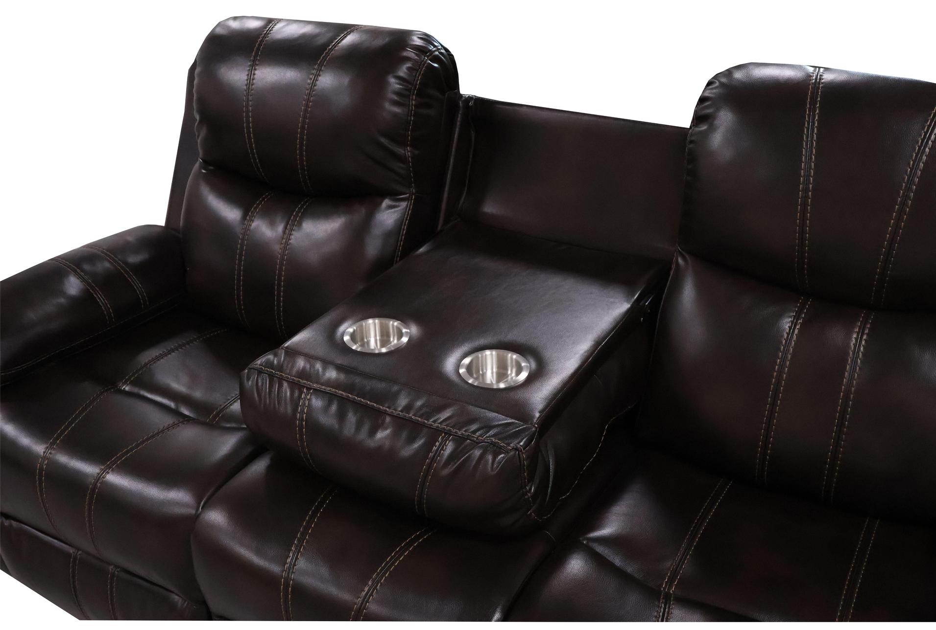kellen brown faux leather 80" power reclining sofa with drop down table 12 kellen brown faux leather 80" power reclining sofa with drop down table