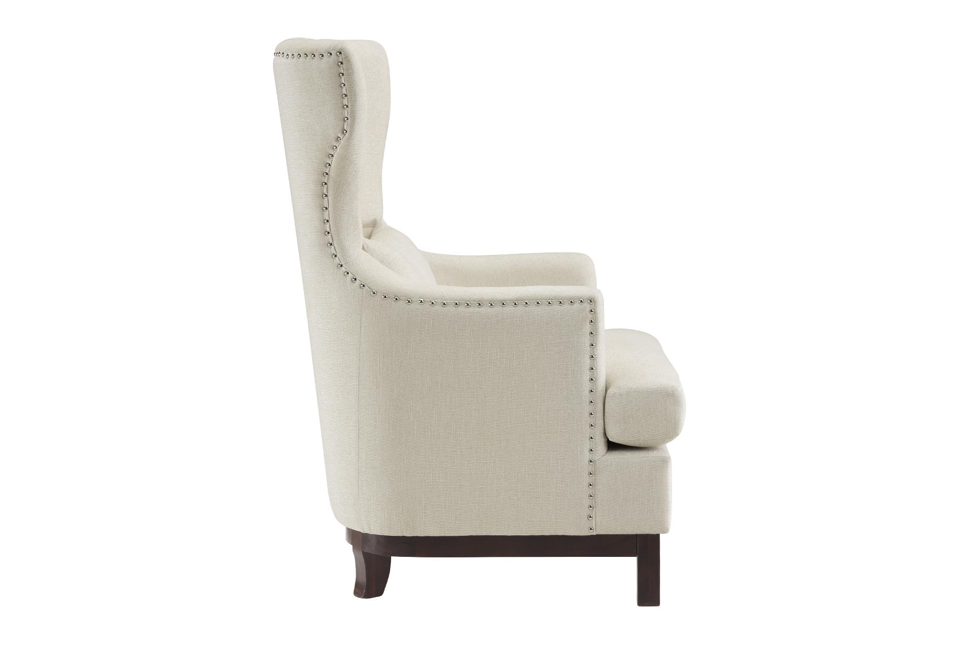 lapis beige white accent wingback arm chair | tufted | nailhead | with arms 9 lapis beige white accent wingback arm chair | tufted | nailhead | with arms