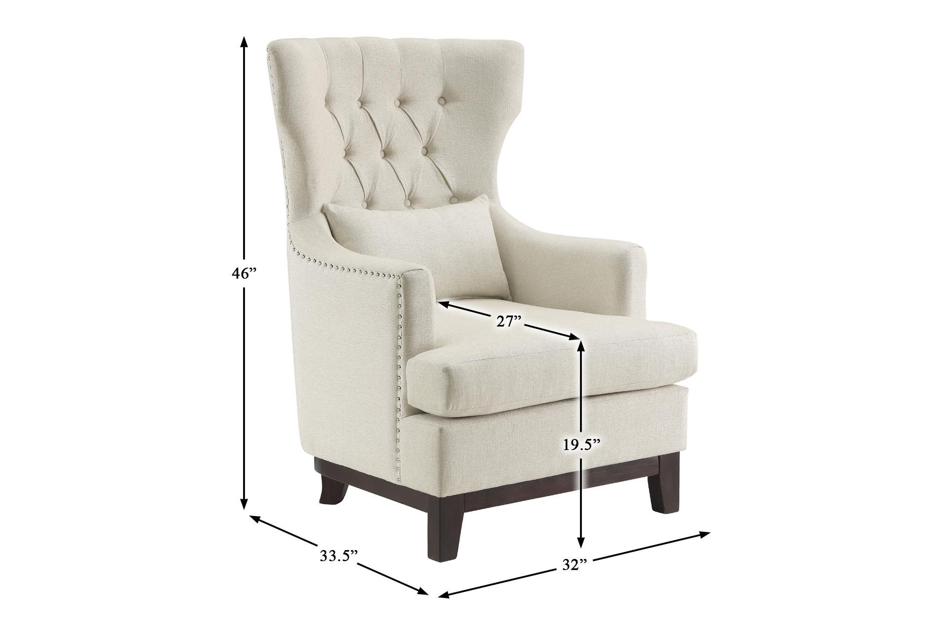 lapis beige white accent wingback arm chair | tufted | nailhead | with arms 11 lapis beige white accent wingback arm chair | tufted | nailhead | with arms