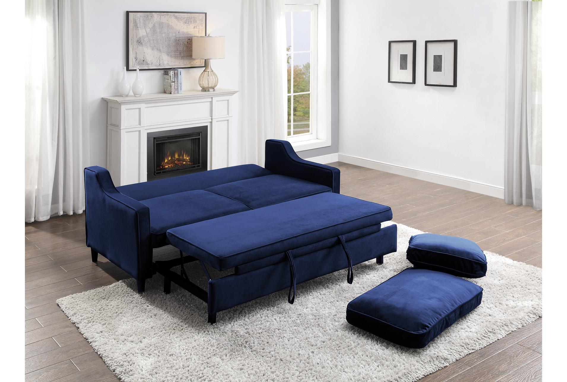 orina navy blue 72" convertible futon sleeper sofa bed 20 orina navy blue 72" convertible futon sleeper sofa bed