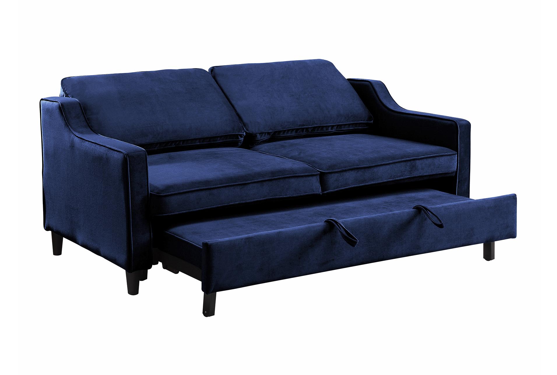 orina navy blue 72" convertible futon sleeper sofa bed 14 orina navy blue 72" convertible futon sleeper sofa bed