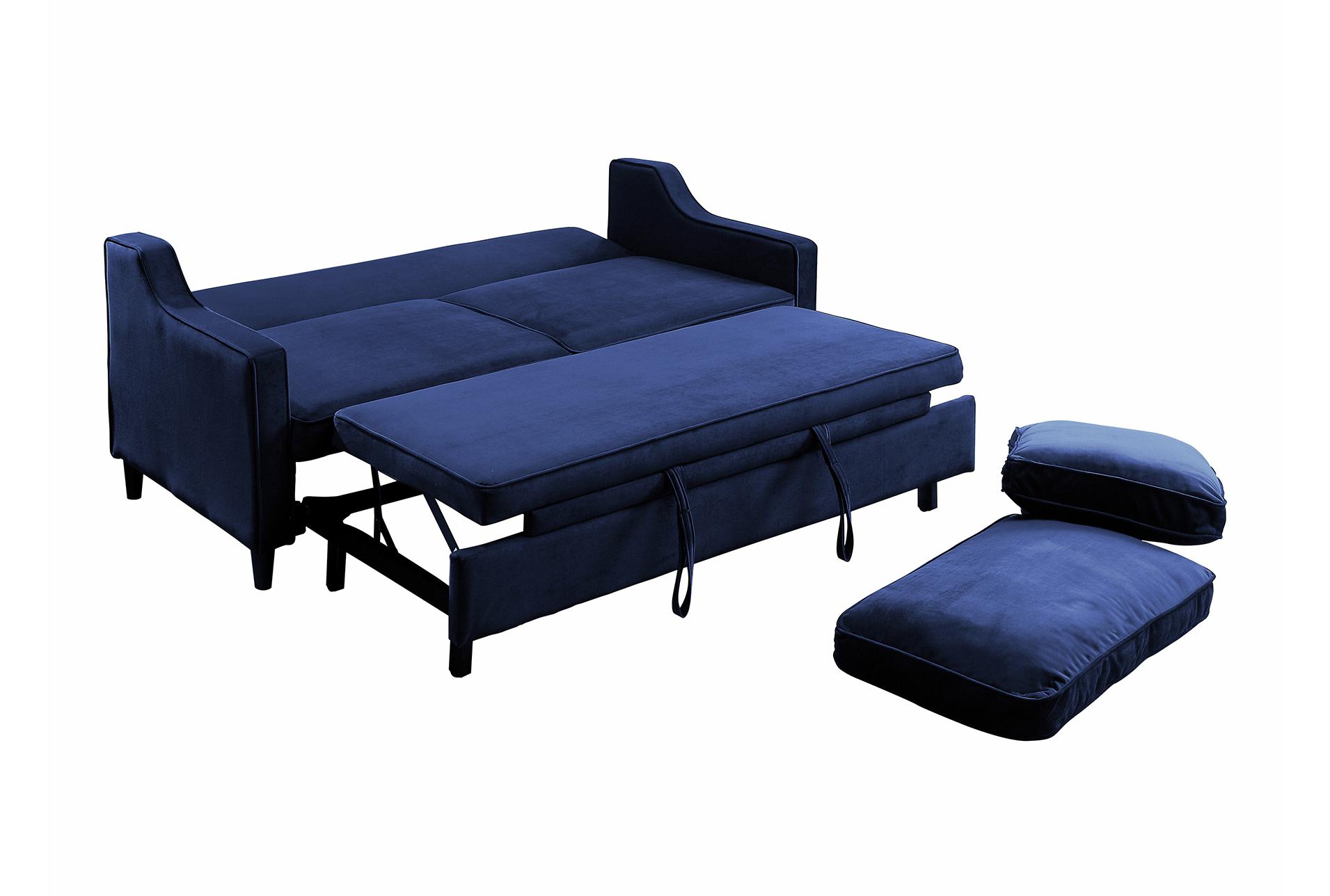 orina navy blue 72" convertible futon sleeper sofa bed 15 orina navy blue 72" convertible futon sleeper sofa bed