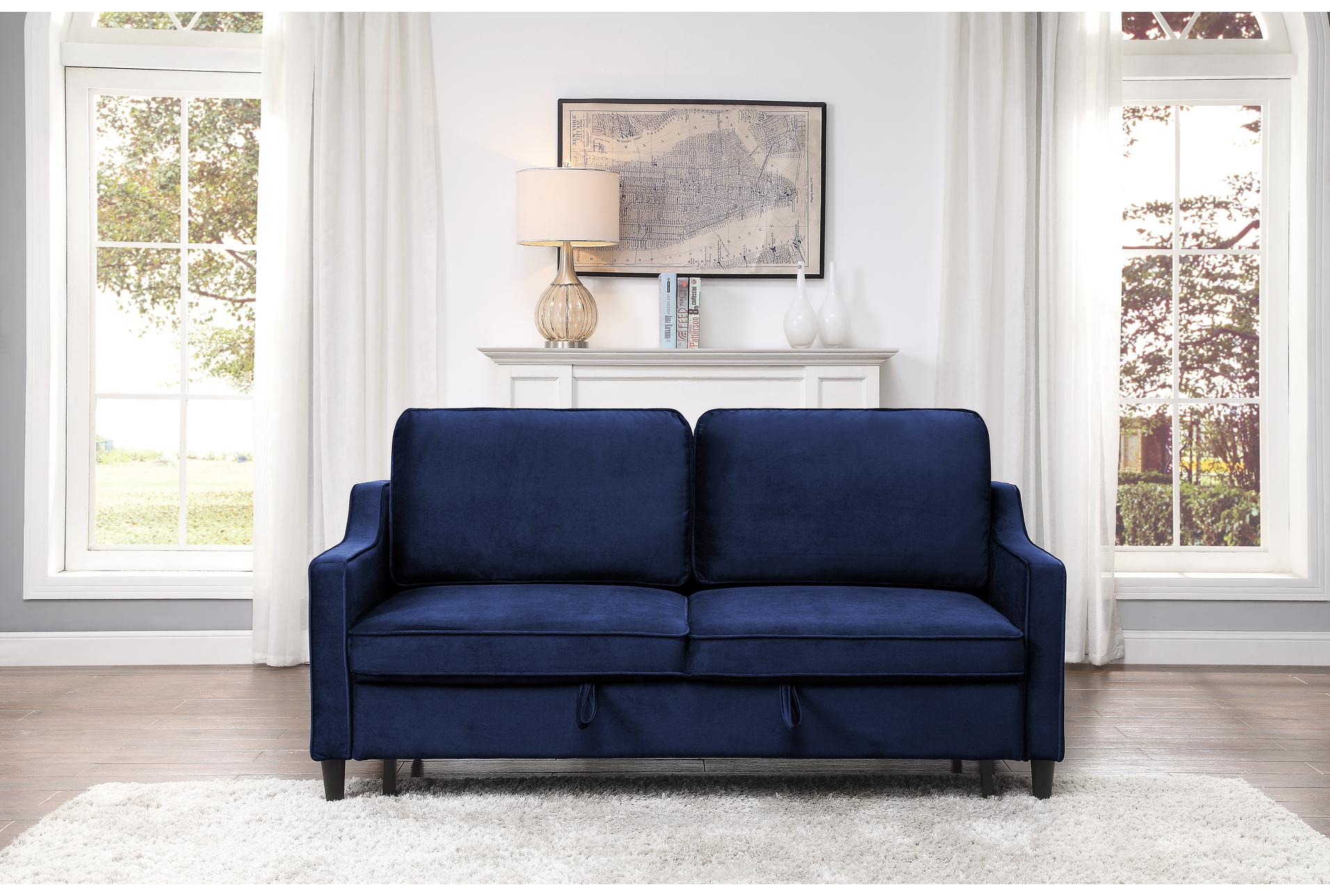 orina navy blue 72" convertible futon sleeper sofa bed 18 orina navy blue 72" convertible futon sleeper sofa bed