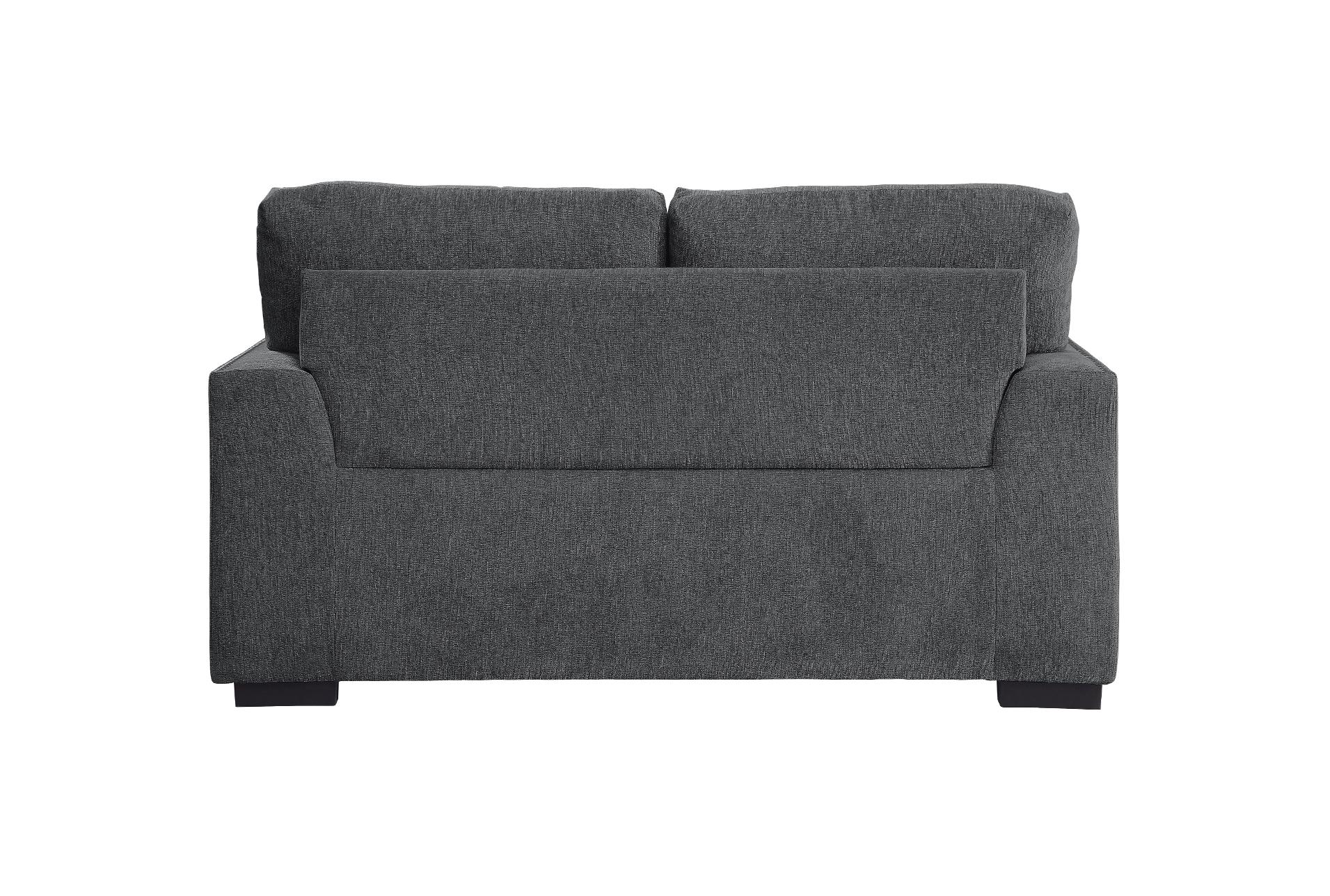 lennon charcoal grey fabric 62" loveseat | nailhead 14 lennon charcoal grey fabric 62" loveseat | nailhead