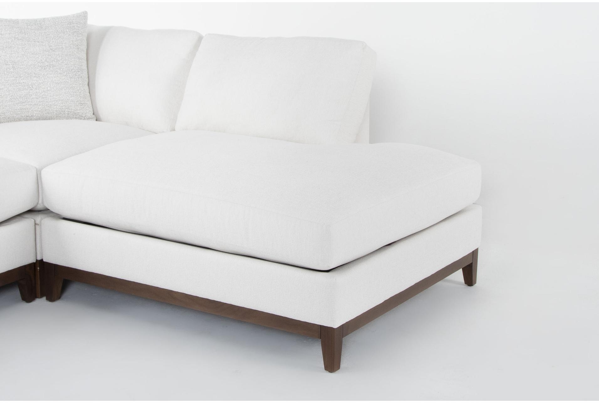besom ii 120" white fabric 3 piece sectional with right facing bumper chaise 11 besom ii 120" white fabric 3 piece sectional with right facing bumper chaise