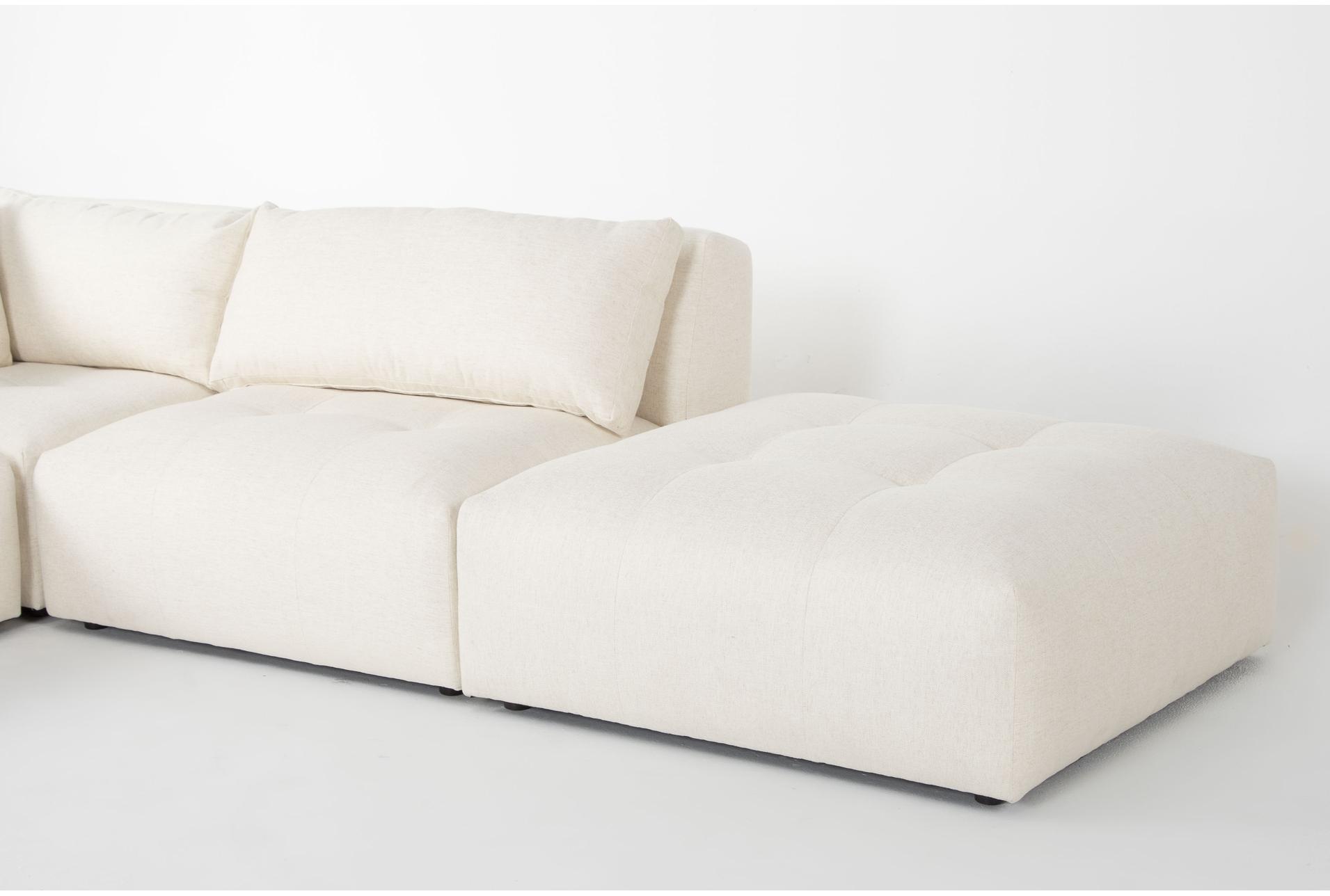iris ivory crypton 139" performance modular 5 piece sectional with left arm facing chair 8 iris ivory crypton 139" performance modular 5 piece sectional with left arm facing chair
