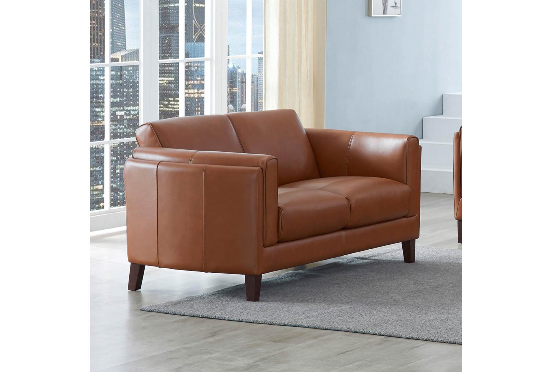 aamir brown modern leather loveseat 9 aamir brown modern leather loveseat