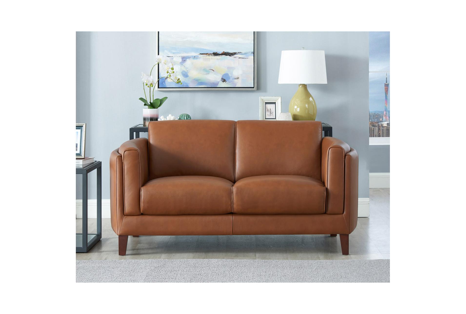 aamir brown modern leather loveseat 14 aamir brown modern leather loveseat