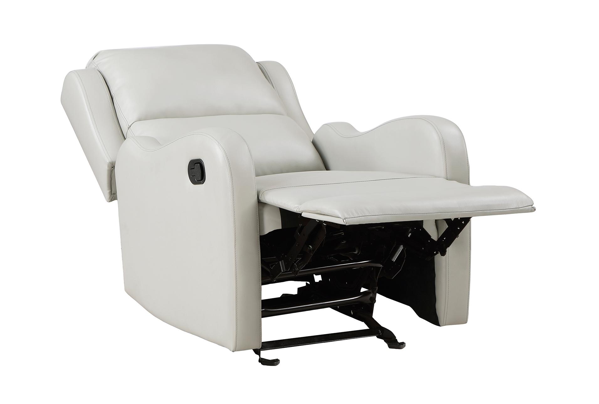 brentwood taupe nursery 30" faux leather manual glider recliner with manual headrest | exterior pull 12 brentwood taupe nursery 30" faux leather manual glider recliner with manual headrest | exterior pull