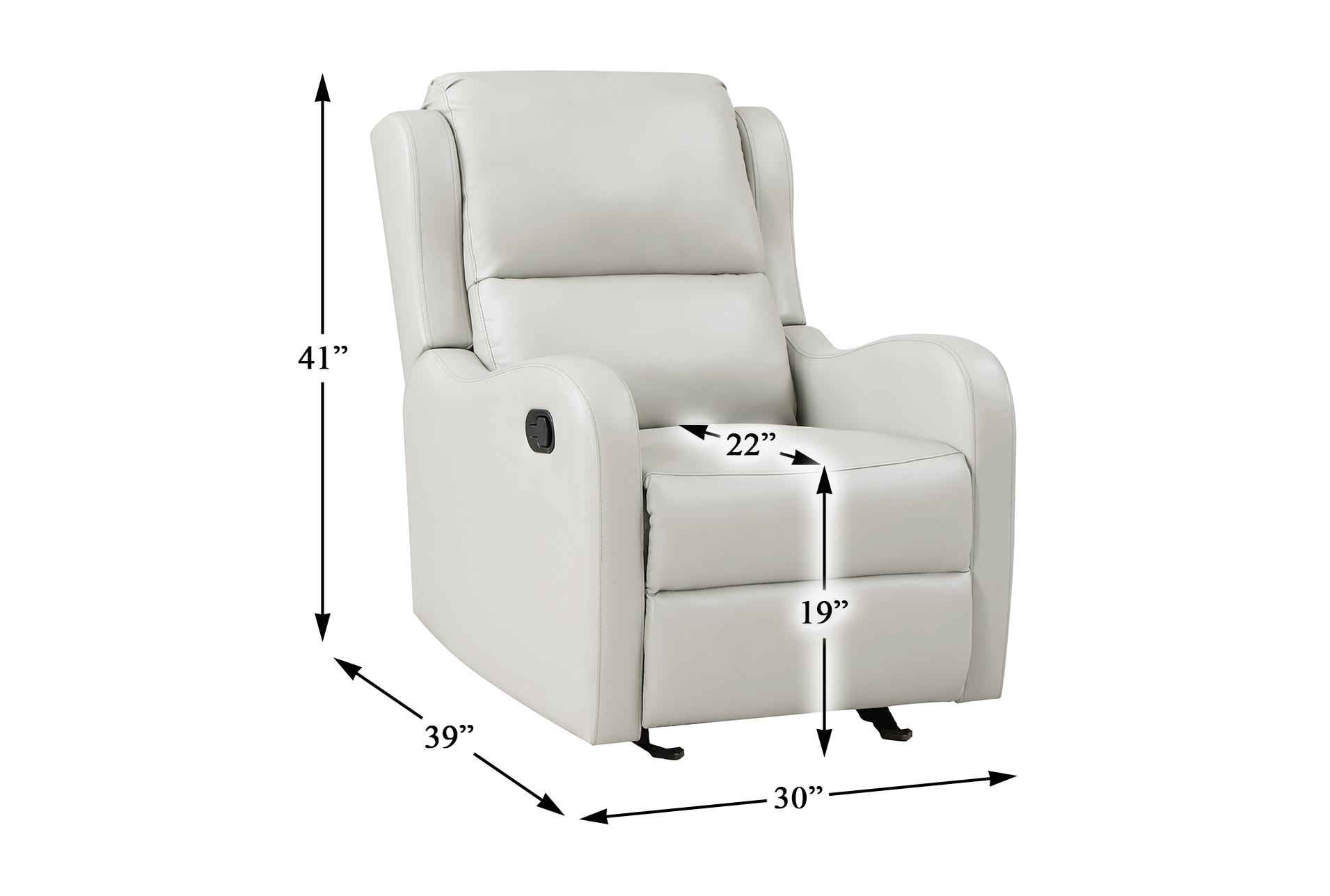 brentwood taupe nursery 30" faux leather manual glider recliner with manual headrest | exterior pull 13 brentwood taupe nursery 30" faux leather manual glider recliner with manual headrest | exterior pull