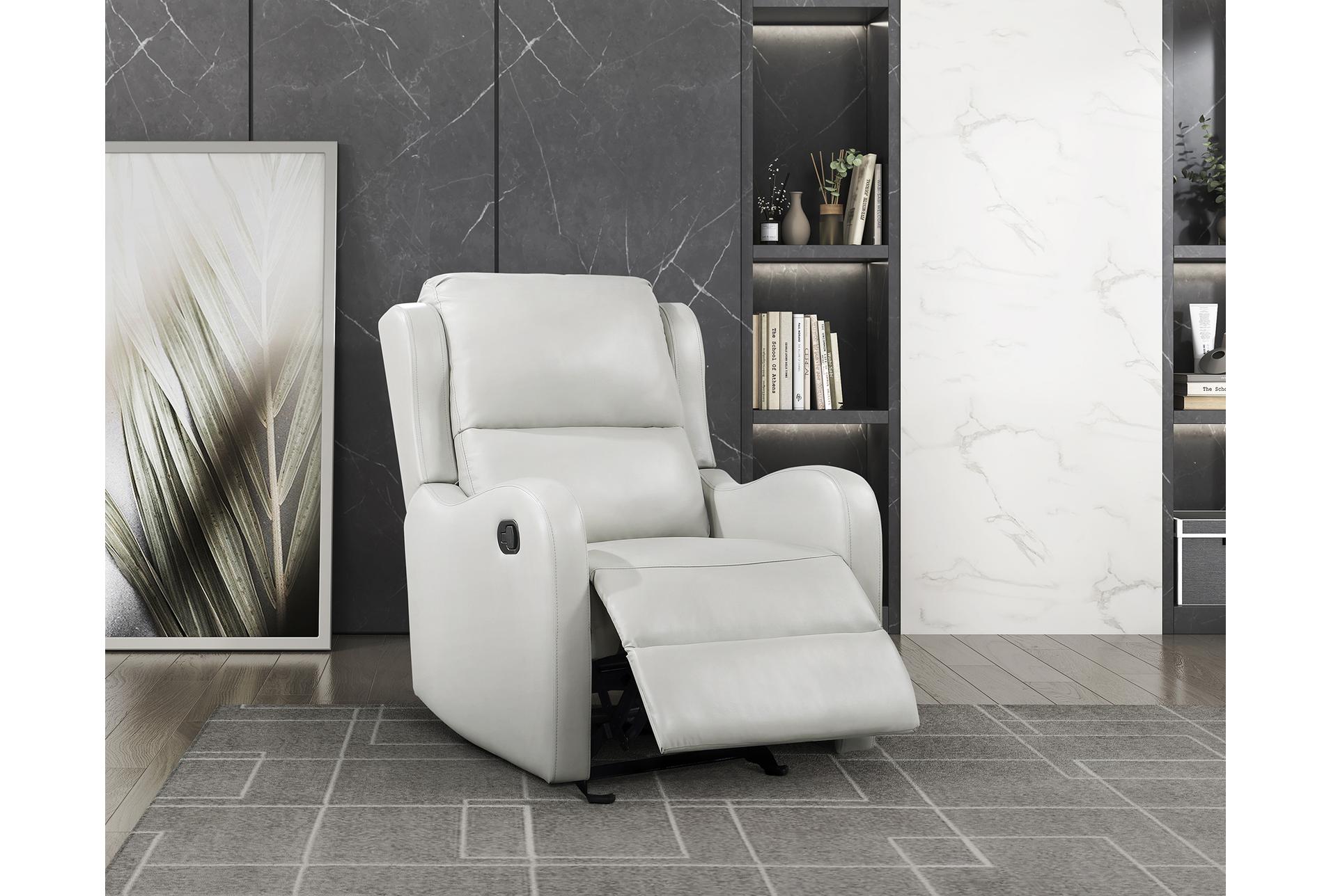 brentwood taupe nursery 30" faux leather manual glider recliner with manual headrest | exterior pull 16 brentwood taupe nursery 30" faux leather manual glider recliner with manual headrest | exterior pull