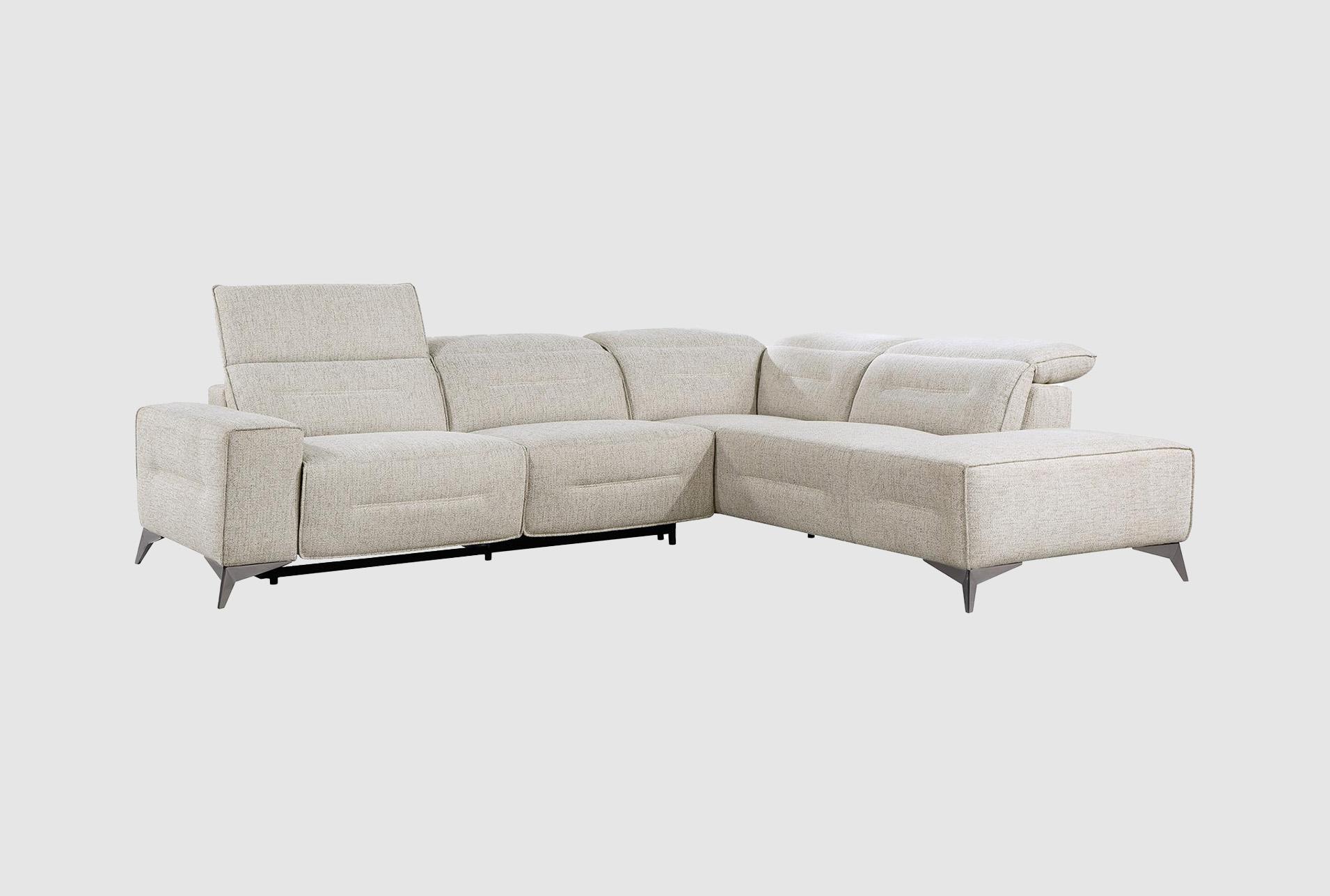logansport sand beige chenille 109" 2 piece power reclining sectional with right arm facing chaise and power headrests 1 logansport sand beige chenille 109" 2 piece power reclining sectional with right arm facing chaise and power headrests