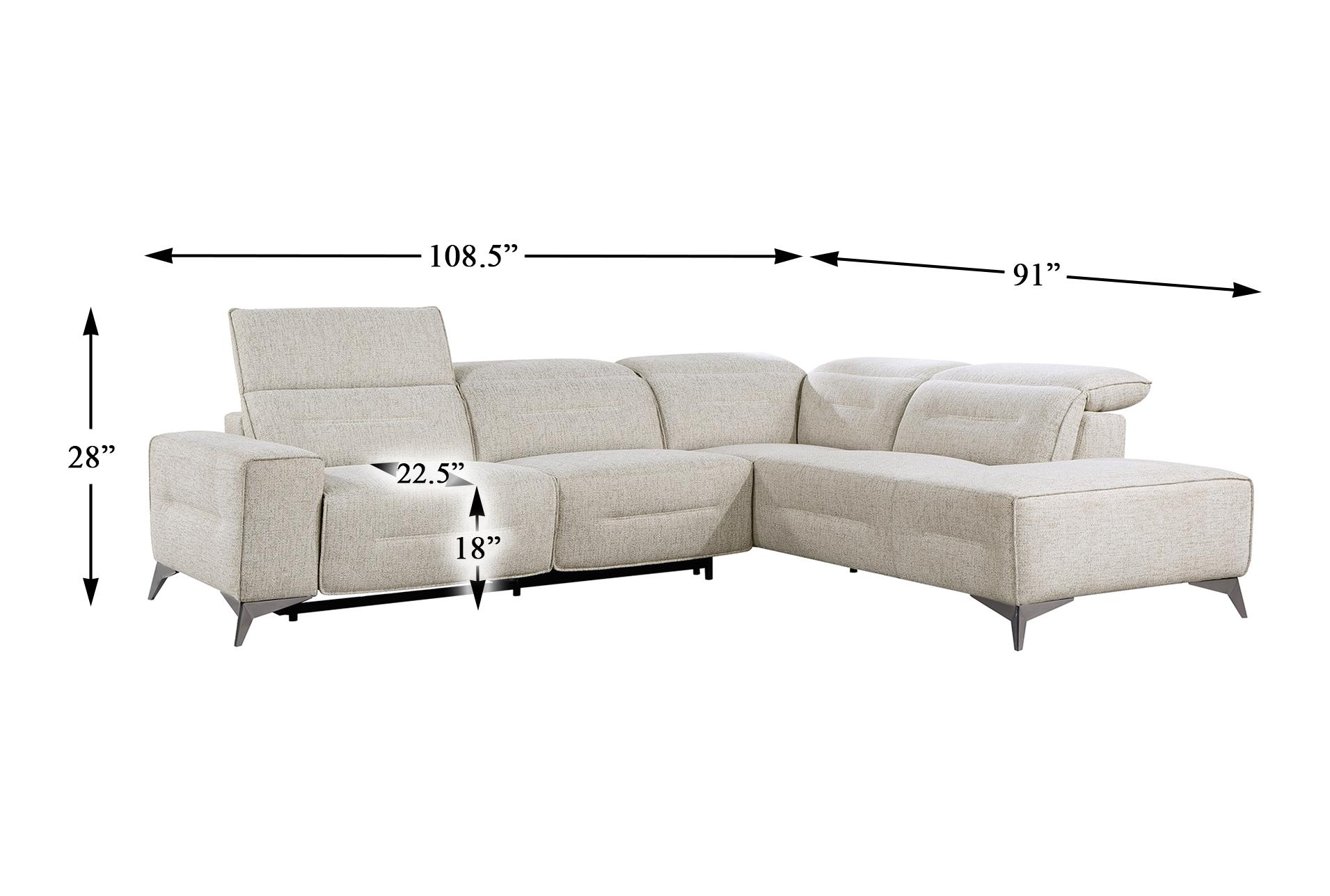 logansport sand beige chenille 109" 2 piece power reclining sectional with right arm facing chaise and power headrests 15 logansport sand beige chenille 109" 2 piece power reclining sectional with right arm facing chaise and power headrests