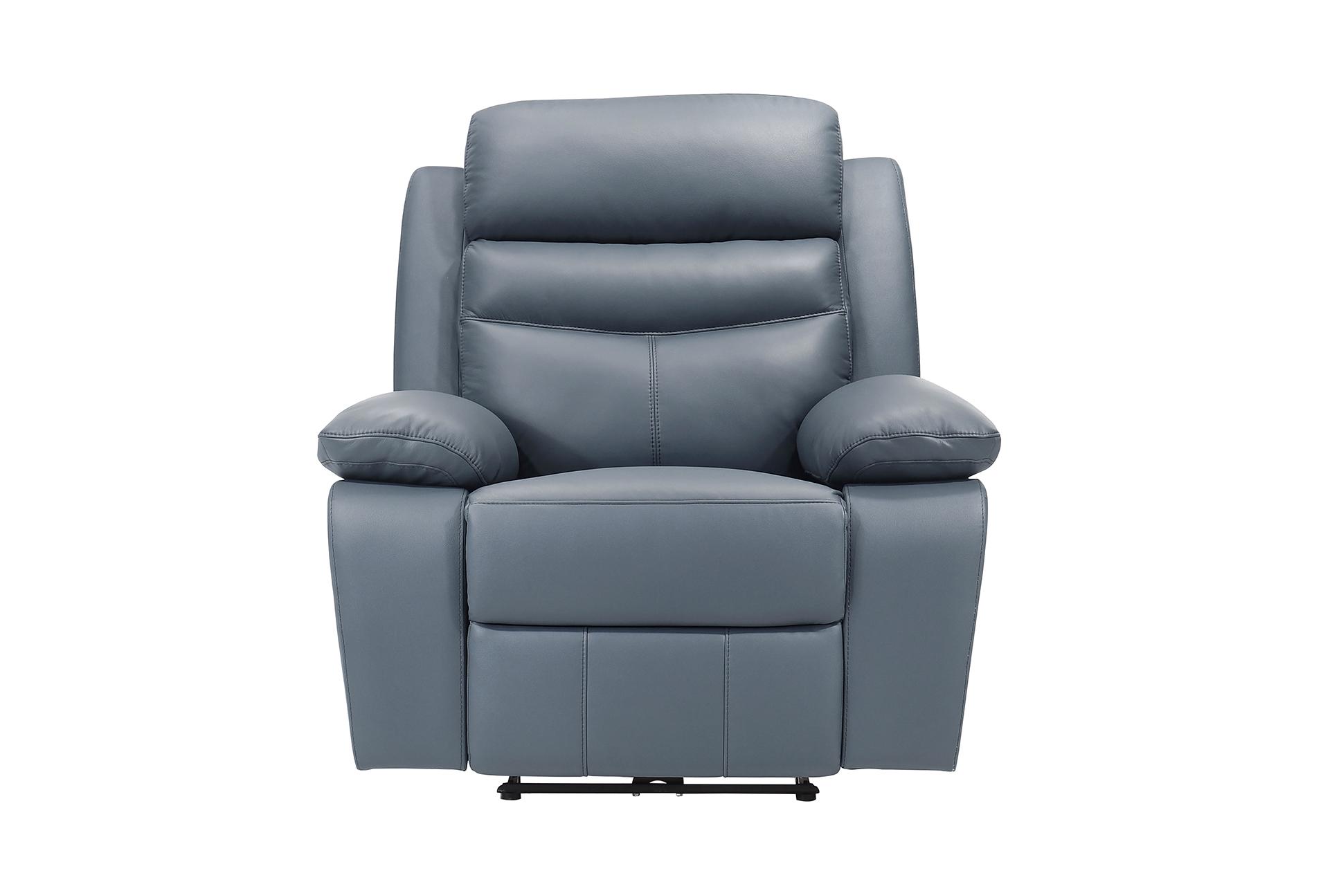 marigold blue leather 41" power recliner with usb port | button 10 marigold blue leather 41" power recliner with usb port | button