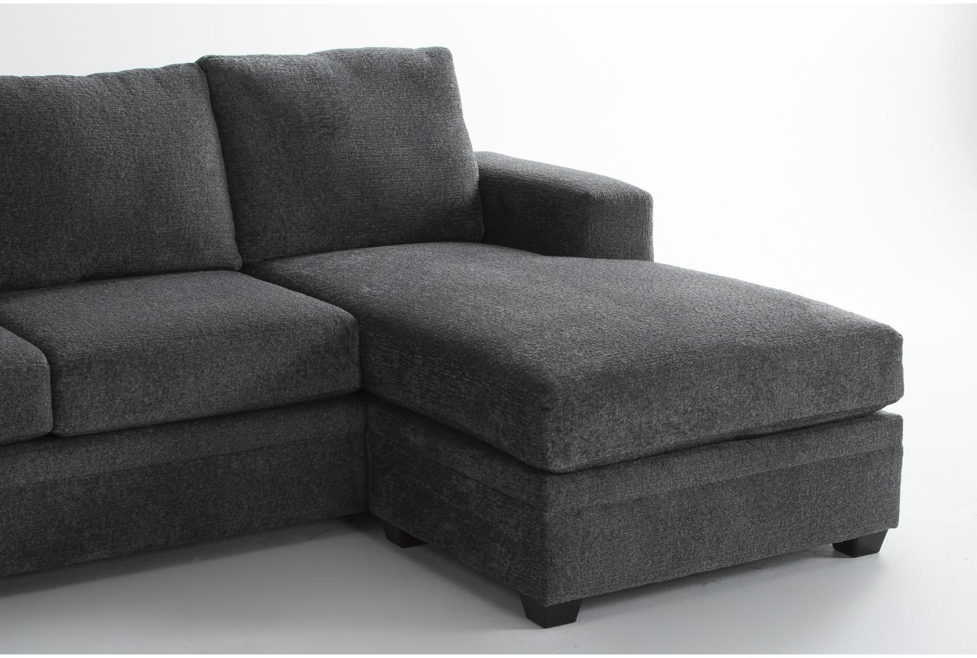 zoeller charcoal grey fabric 127" 2 piece u-shaped sectional with right arm facing sofa chaise & ottoman | left facing 7 zoeller charcoal grey fabric 127" 2 piece u-shaped sectional with right arm facing sofa chaise & ottoman | left facing