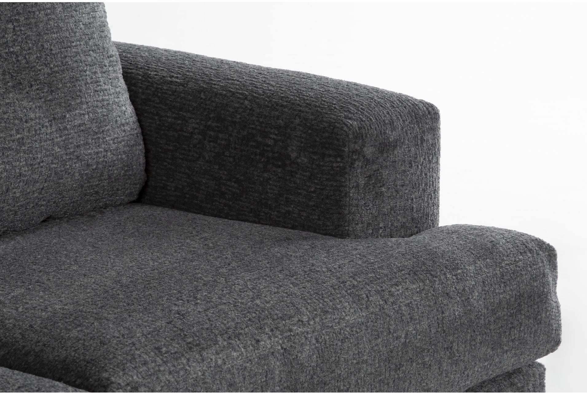 zoeller charcoal grey fabric 127" 2 piece u-shaped sectional with right arm facing sofa chaise & ottoman | left facing 8 zoeller charcoal grey fabric 127" 2 piece u-shaped sectional with right arm facing sofa chaise & ottoman | left facing