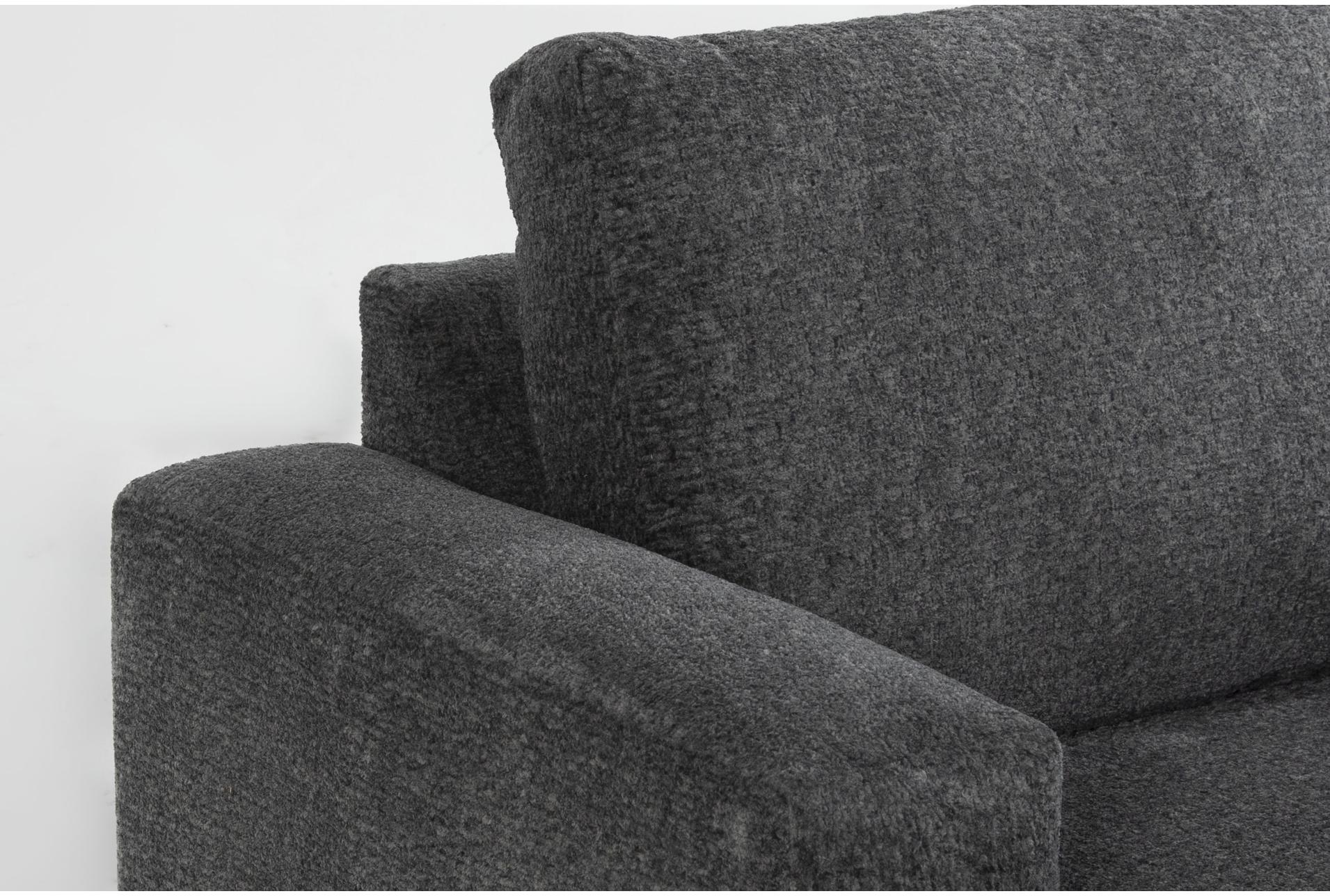 zoeller charcoal grey fabric 127" 2 piece u-shaped sectional with right arm facing sofa chaise & ottoman | left facing 9 zoeller charcoal grey fabric 127" 2 piece u-shaped sectional with right arm facing sofa chaise & ottoman | left facing