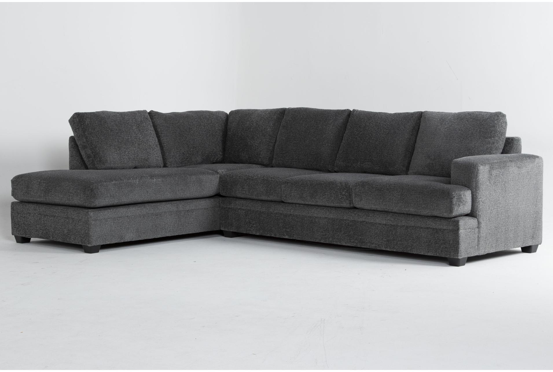 zoeller charcoal grey fabric 2 piece l-shaped sectional with right arm facing sleeper sofa bed with memory foam mattress & left arm facing corner chaise 1 zoeller charcoal grey fabric 2 piece l-shaped sectional with right arm facing sleeper sofa bed with memory foam mattress & left arm facing corner chaise