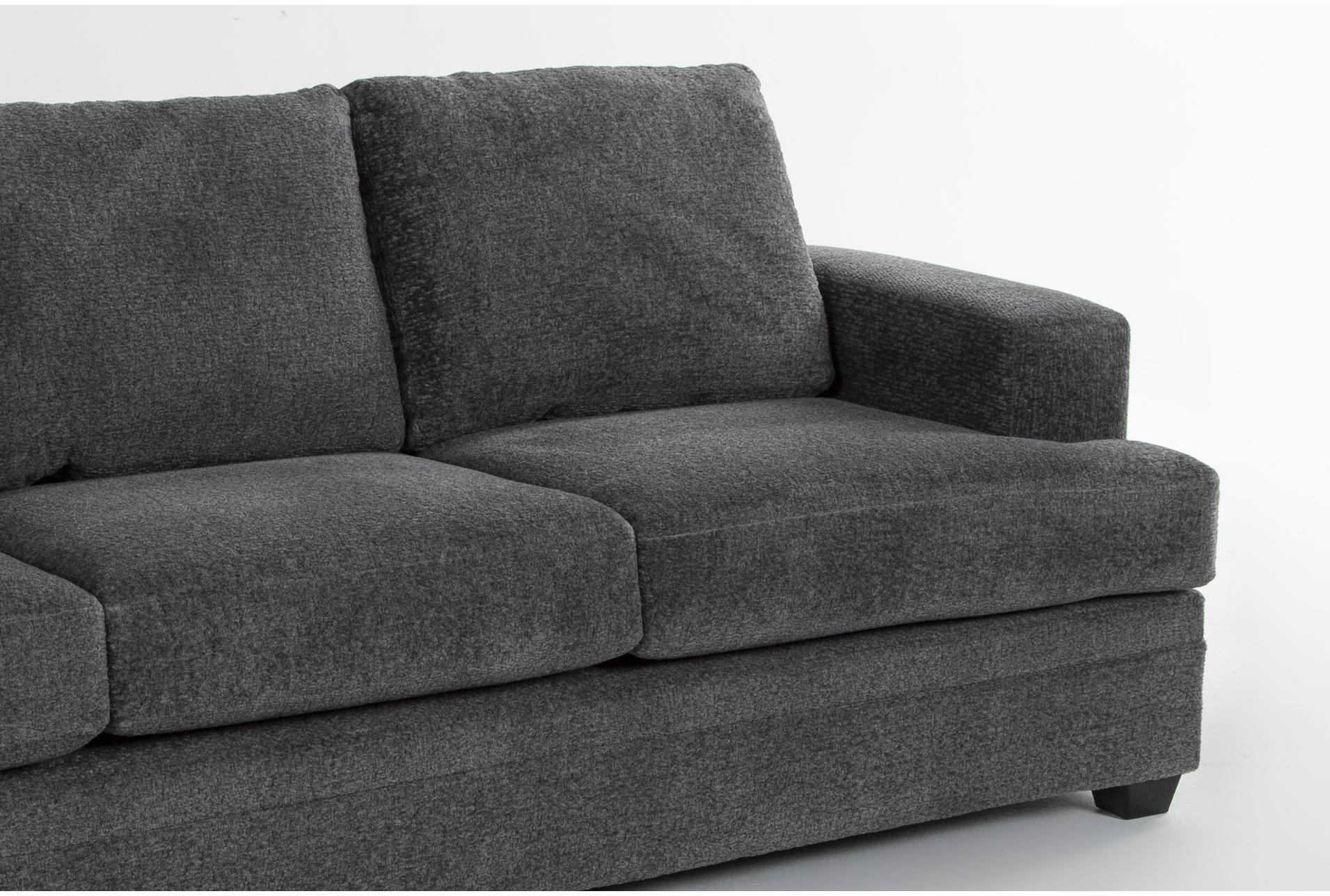 zoeller charcoal grey fabric 2 piece l-shaped sectional with right arm facing sleeper sofa bed with memory foam mattress & left arm facing corner chaise 13 zoeller charcoal grey fabric 2 piece l-shaped sectional with right arm facing sleeper sofa bed with memory foam mattress & left arm facing corner chaise