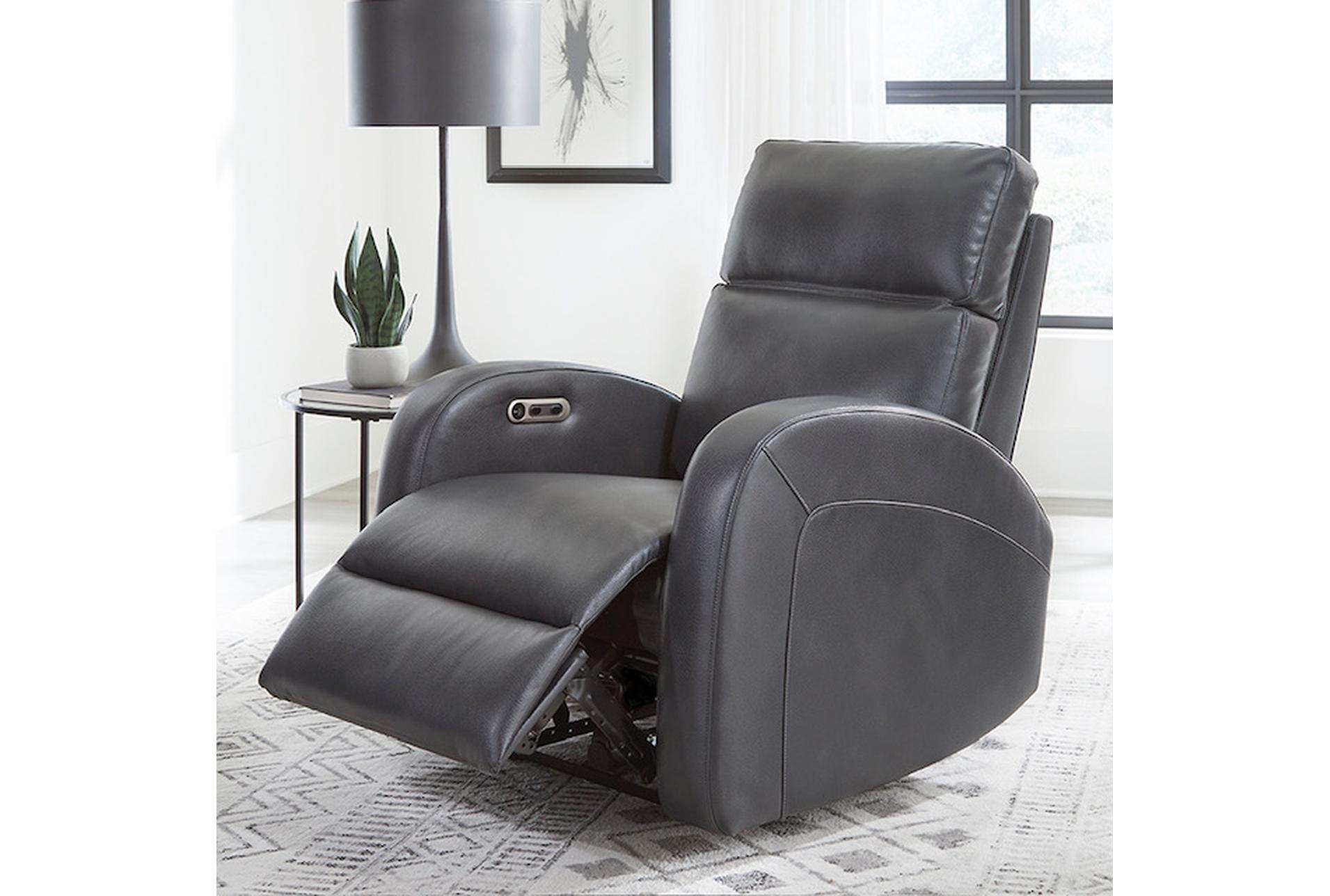 paxton 34" grey power recliner with usb | button 9 paxton 34" grey power recliner with usb | button