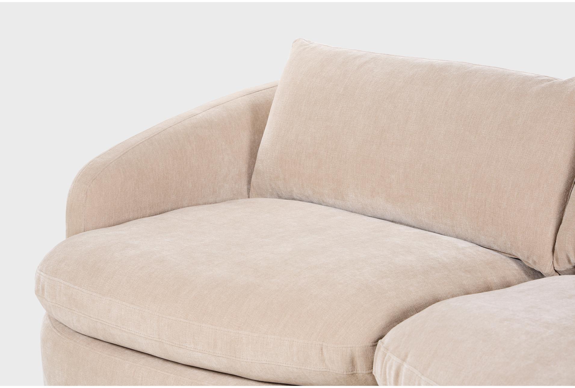 kendall 159" sand beige cloud-like 7 piece curved l-shaped modular sectional with dual wood tray storage console | fabric 18 kendall 159" sand beige cloud-like 7 piece curved l-shaped modular sectional with dual wood tray storage console | fabric