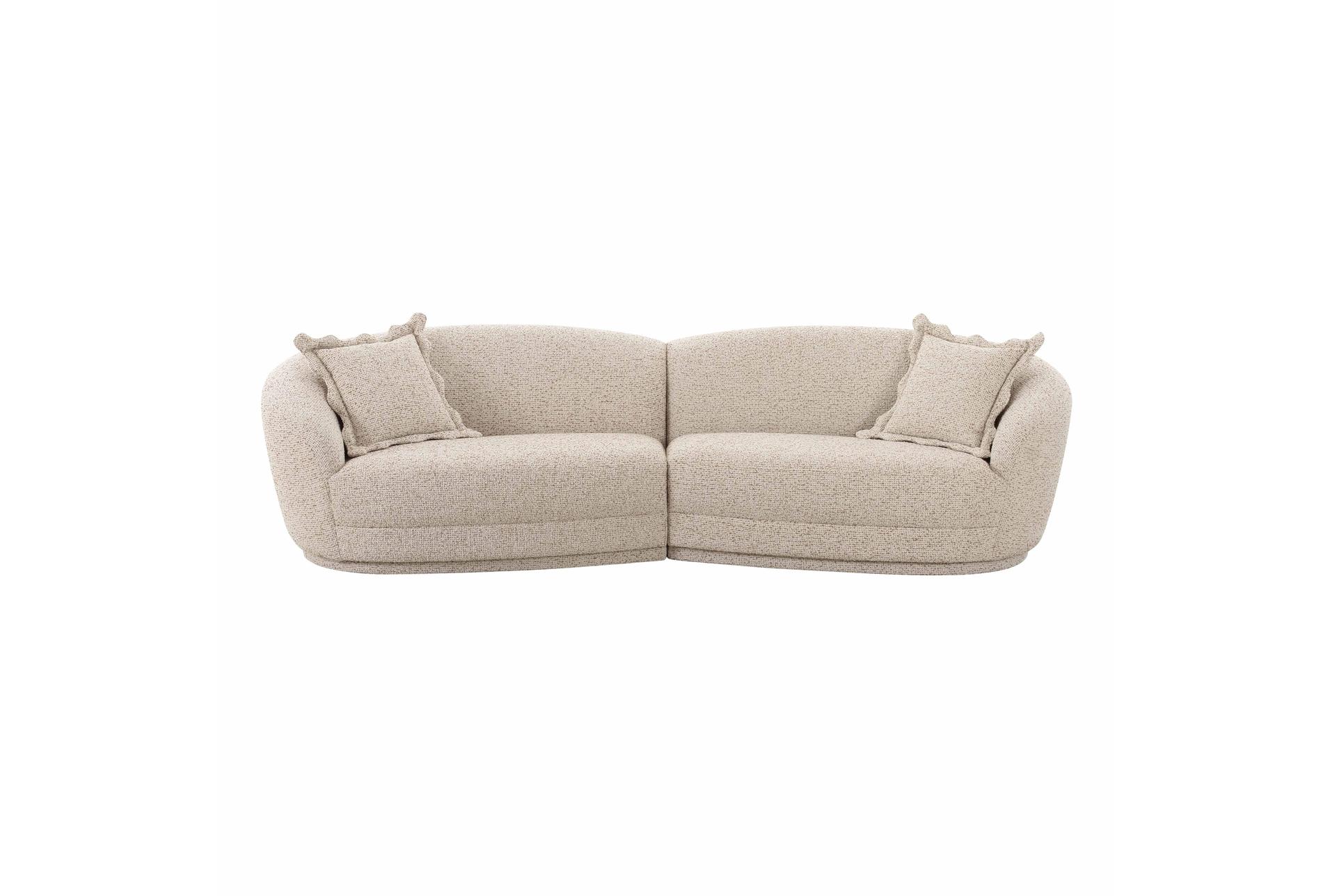 marion two-tone beige 112" textured boucle fabric modular sofa 8 marion two-tone beige 112" textured boucle fabric modular sofa