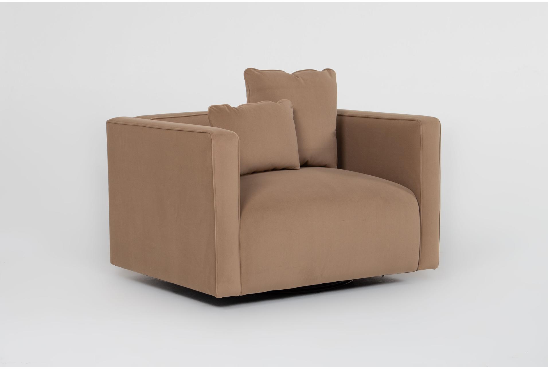 tao khaki beige velvet 45" swivel arm chair 9 tao khaki beige velvet 45" swivel arm chair