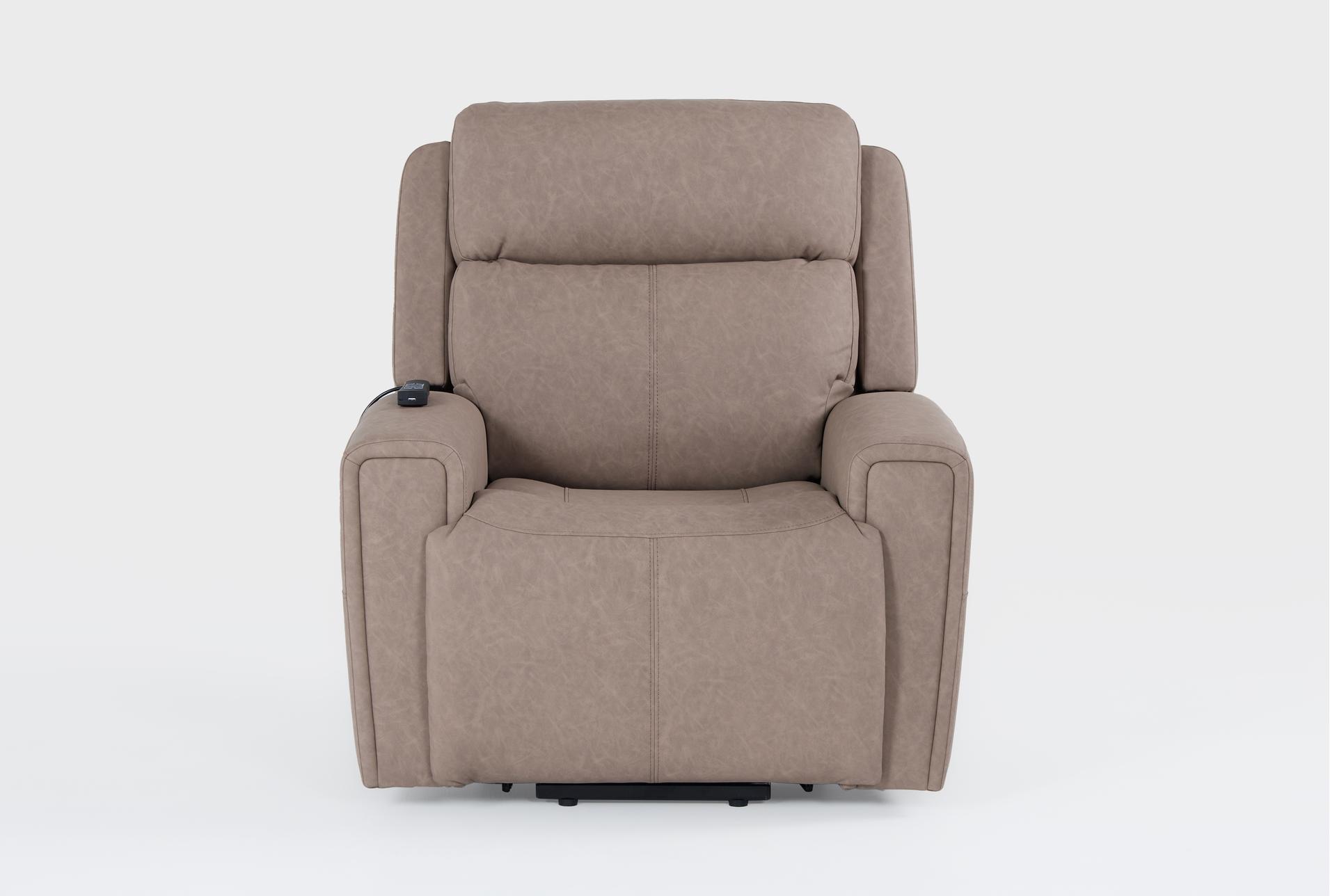 quinn beige fabric 39" power lift recliner with power headrest & usb 1 quinn beige fabric 39" power lift recliner with power headrest & usb