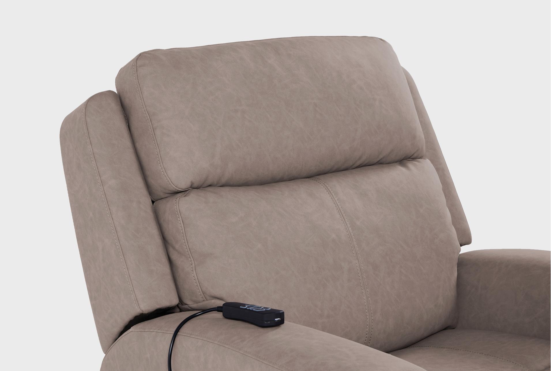 quinn beige fabric 39" power lift recliner with power headrest & usb 27 quinn beige fabric 39" power lift recliner with power headrest & usb