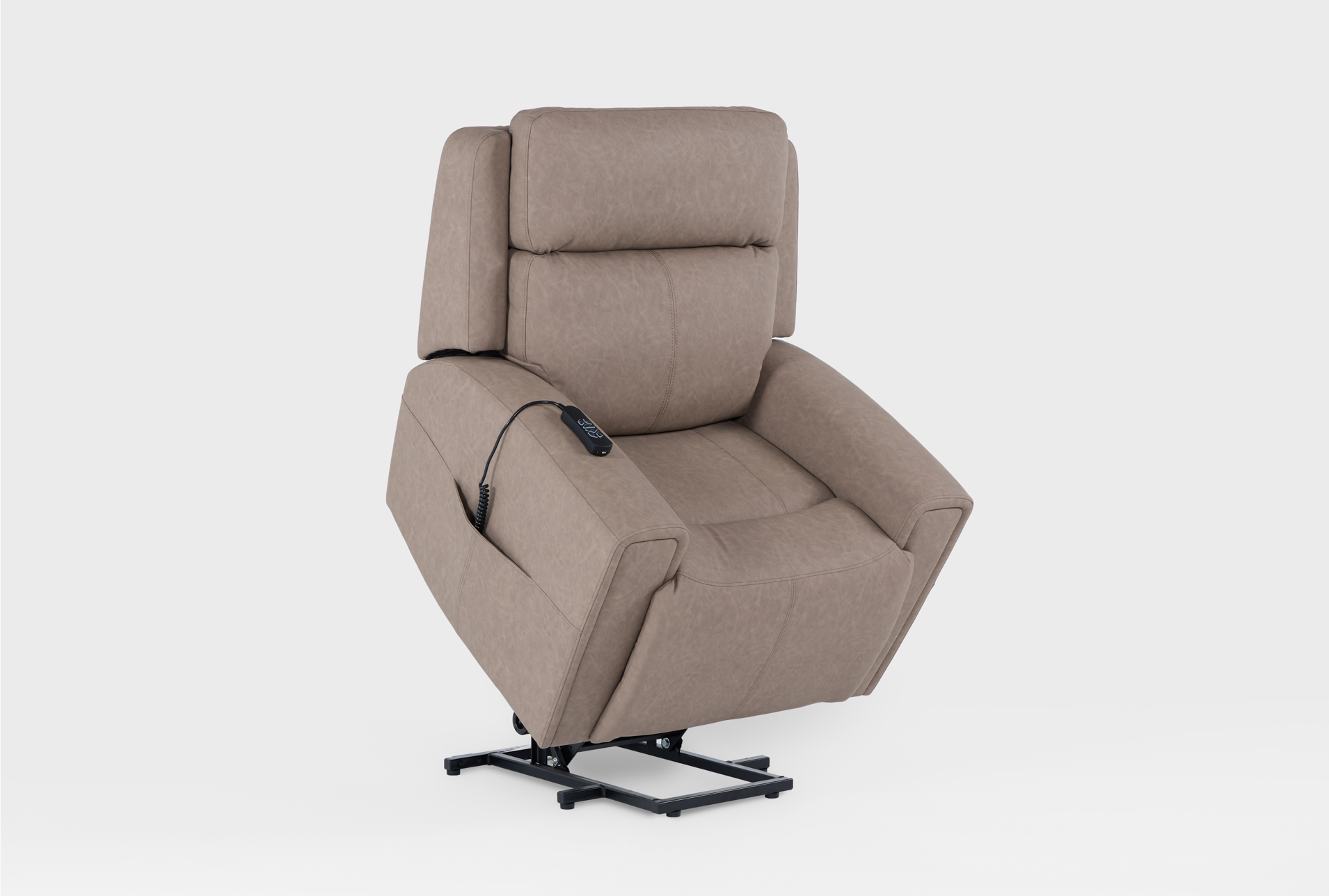 quinn beige fabric 39" power lift recliner with power headrest & usb 18 quinn beige fabric 39" power lift recliner with power headrest & usb