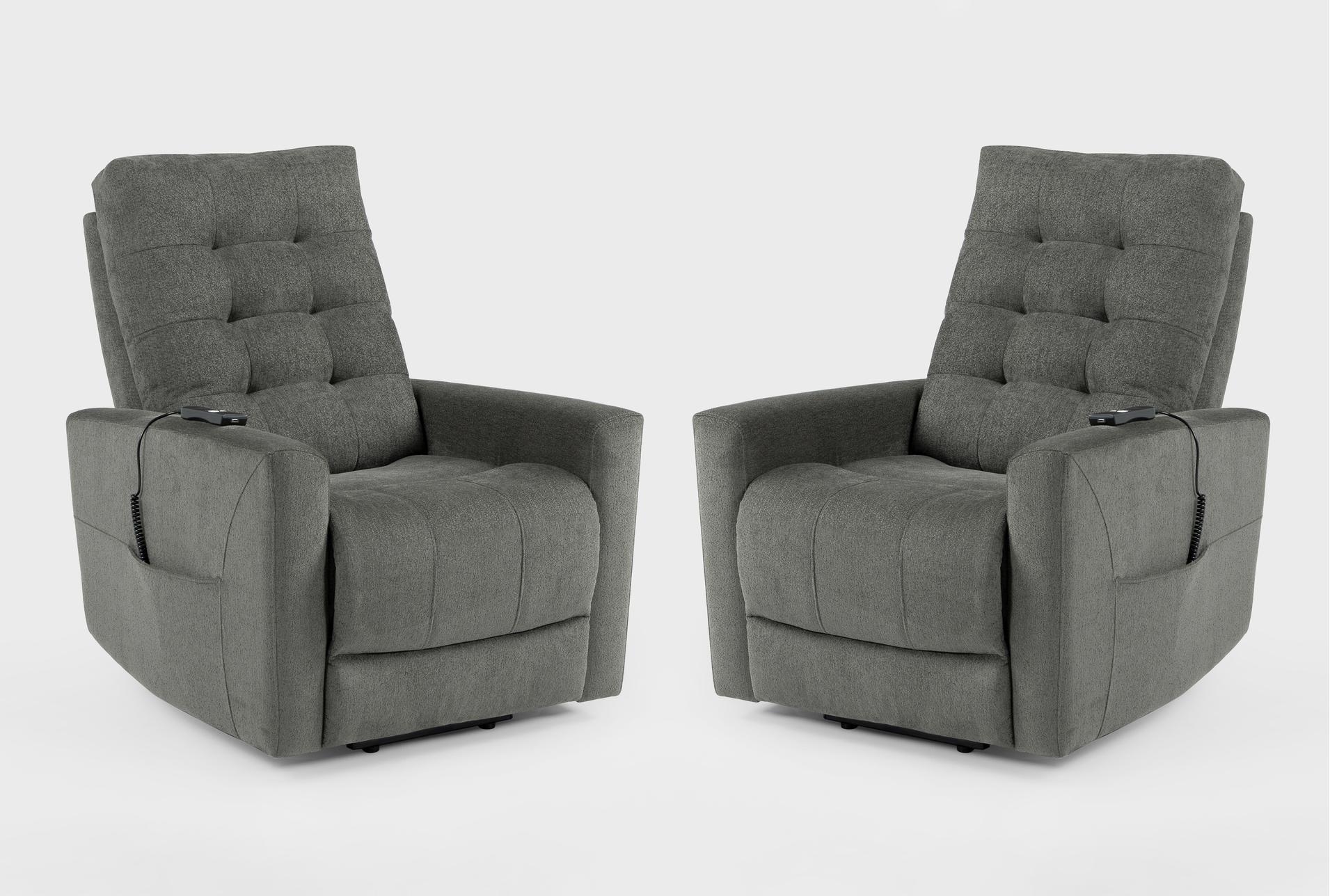 ansel grey fabric 33" power lift recliner with usb set of 2 1 ansel grey fabric 33" power lift recliner with usb set of 2