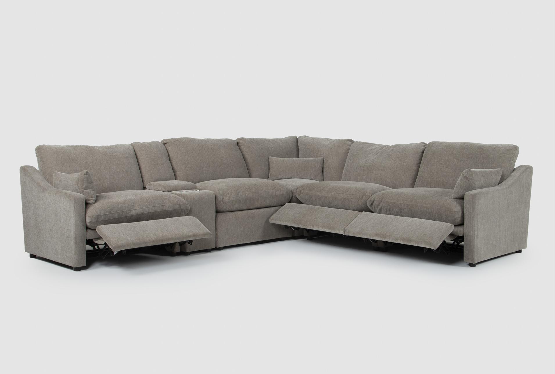 kennedy mocha 6 piece power reclining modular sectional with console 14 kennedy mocha 6 piece power reclining modular sectional with console