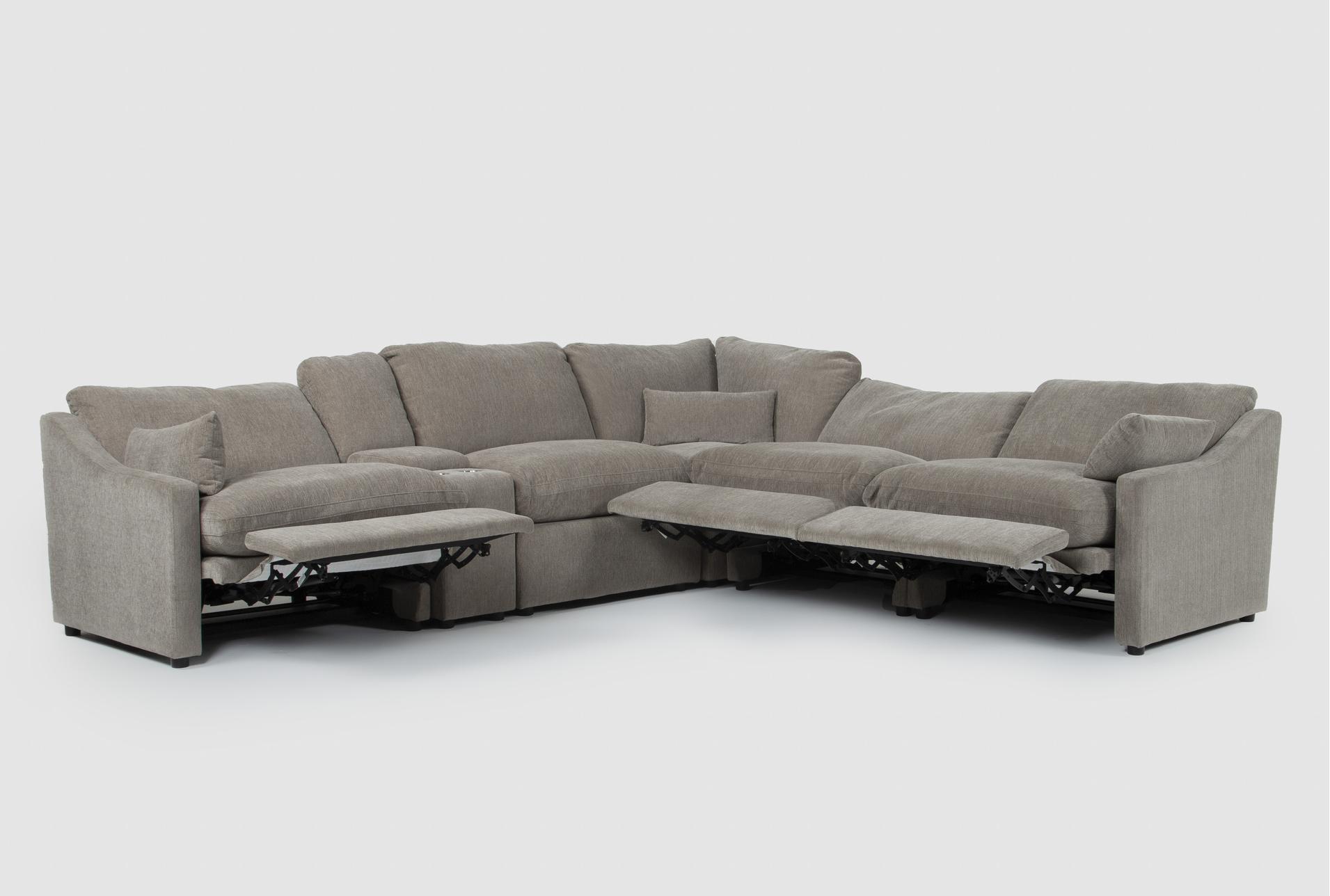 kennedy mocha 6 piece power reclining modular sectional with console 15 kennedy mocha 6 piece power reclining modular sectional with console