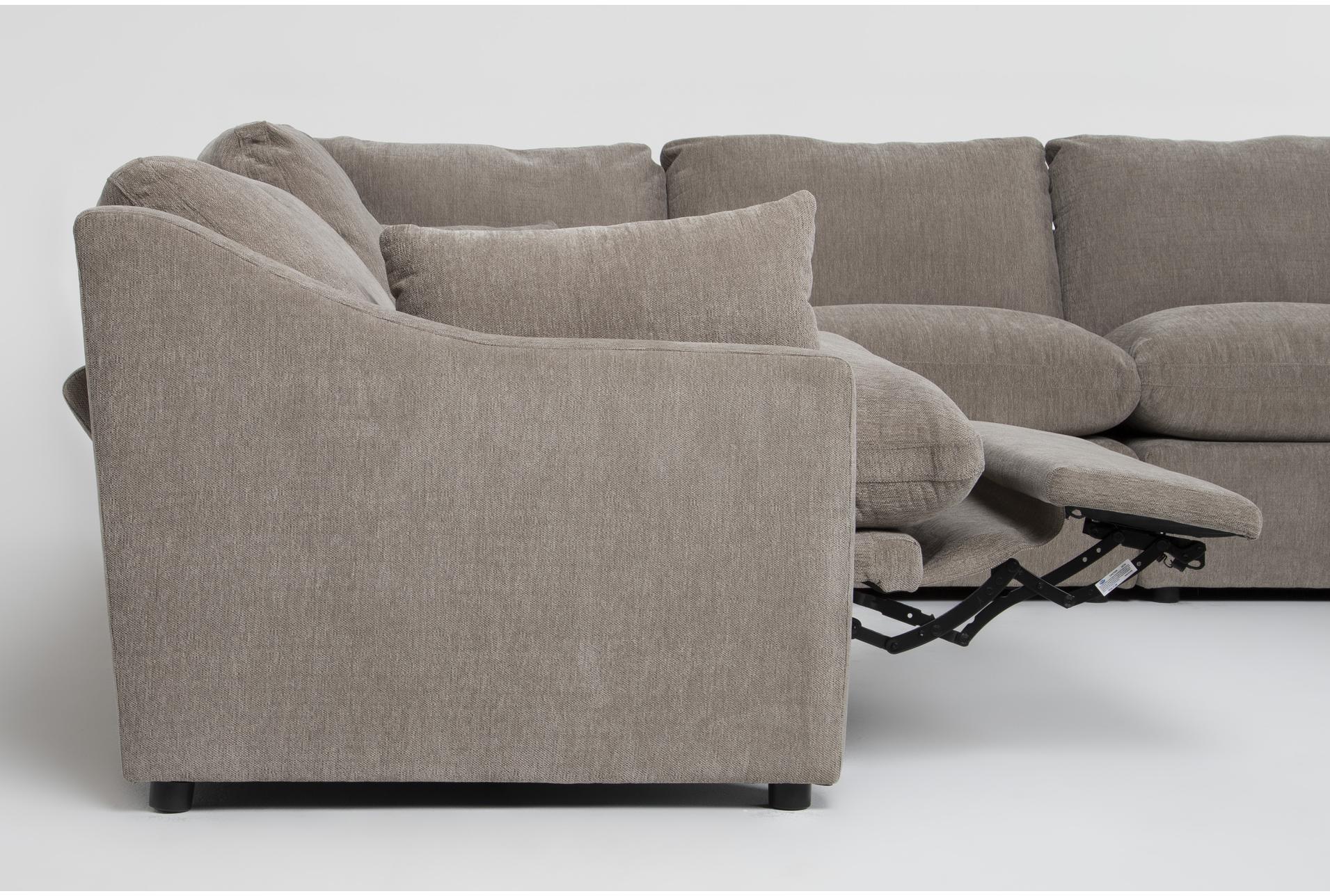 kennedy mocha 6 piece power reclining modular sectional with console 18 kennedy mocha 6 piece power reclining modular sectional with console