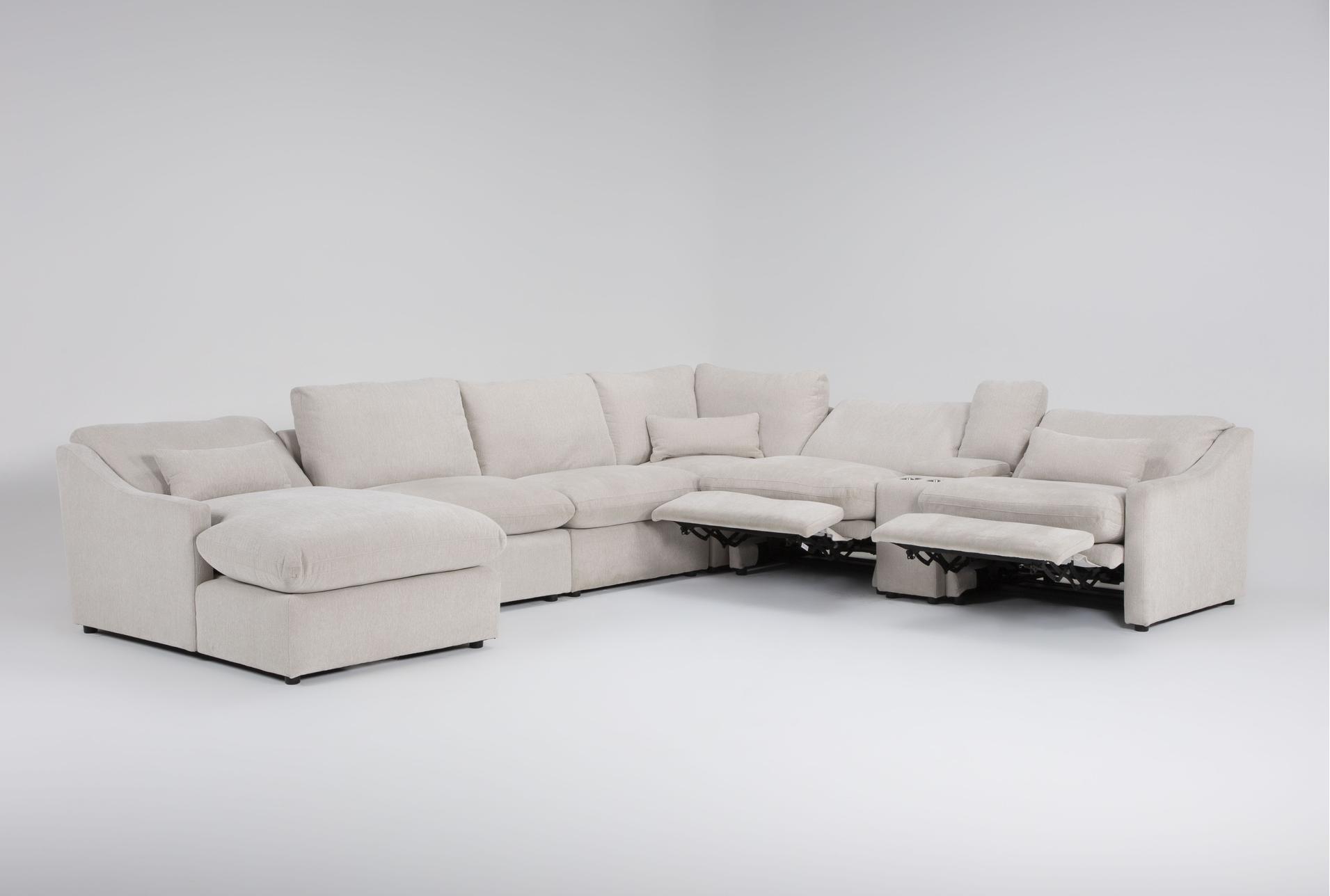 kennedy cream 7 piece power reclining modular sectional with left arm facing power chaise & ottoman 19 kennedy cream 7 piece power reclining modular sectional with left arm facing power chaise & ottoman