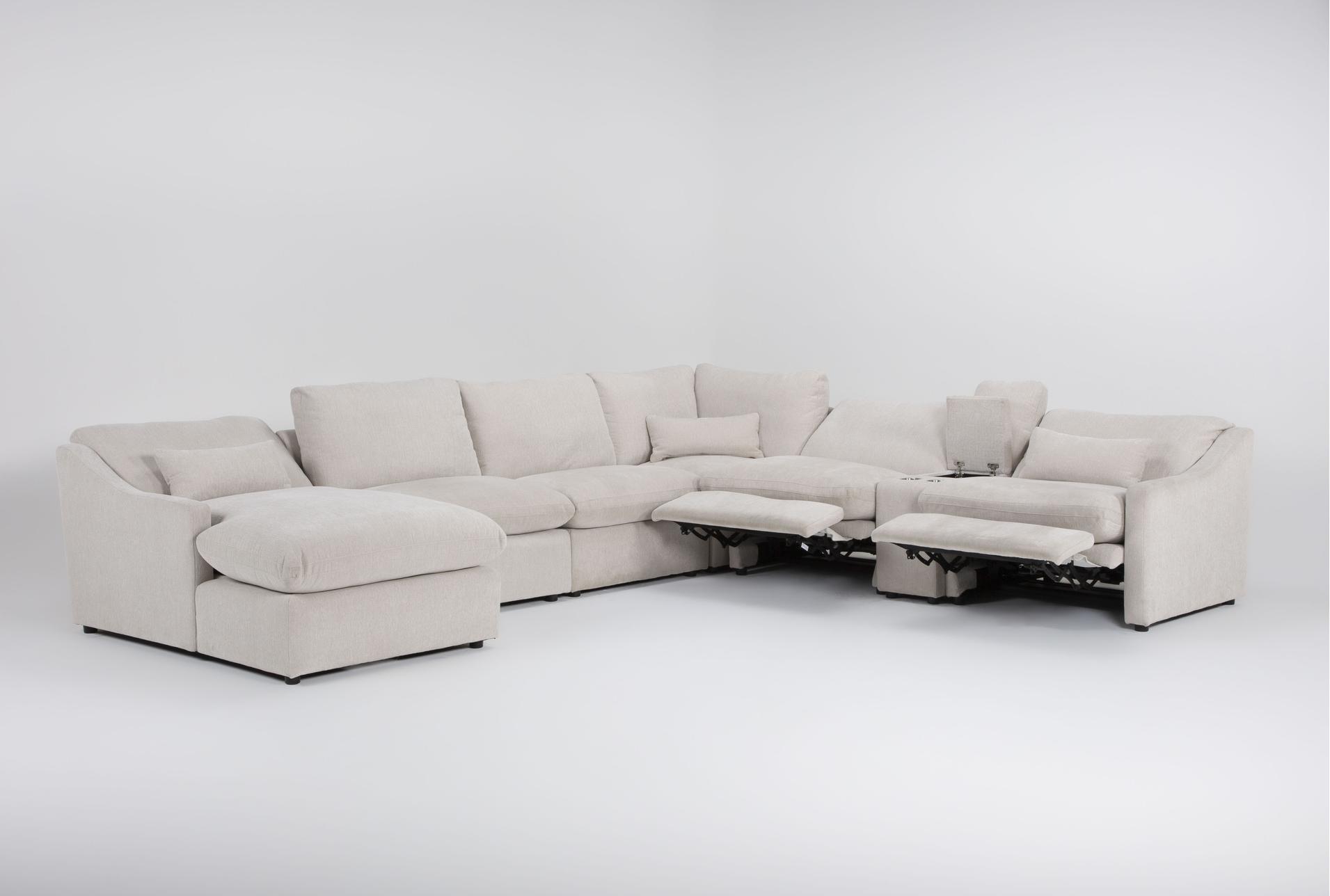 kennedy cream 7 piece power reclining modular sectional with left arm facing power chaise & ottoman 22 kennedy cream 7 piece power reclining modular sectional with left arm facing power chaise & ottoman