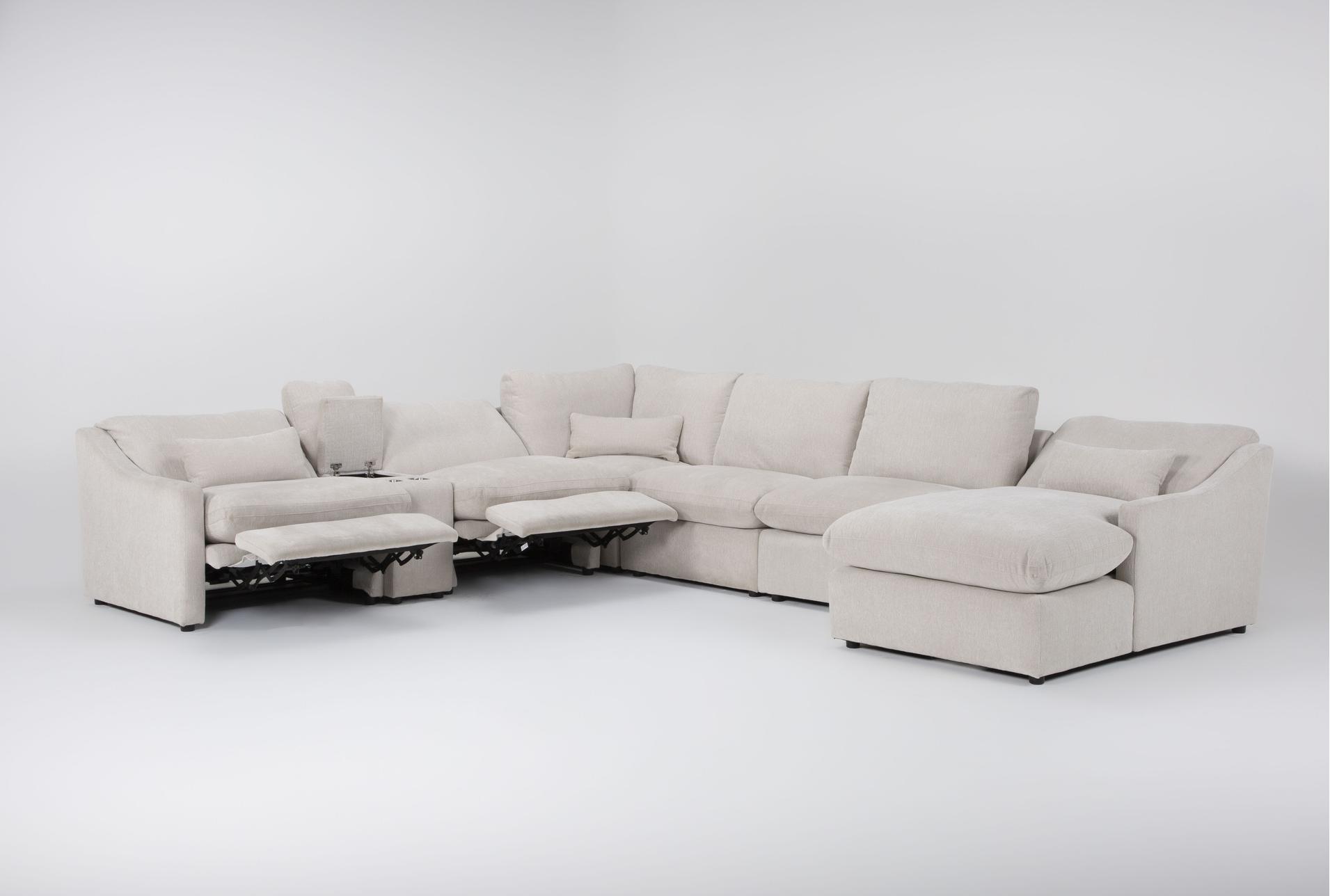 kennedy cream 7 piece power reclining modular sectional with right arm facing power chaise 21 kennedy cream 7 piece power reclining modular sectional with right arm facing power chaise