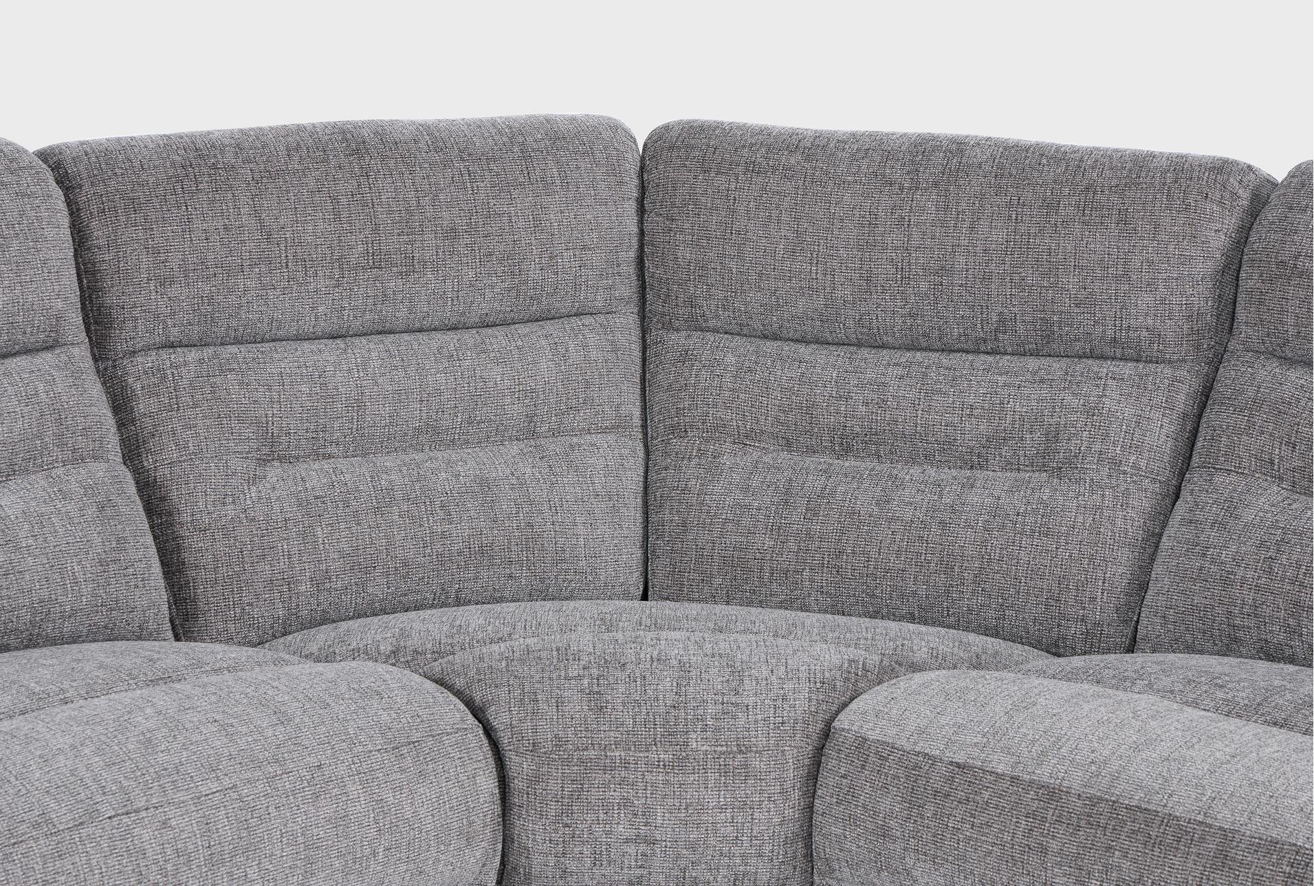 dutton grey fabric 150" 6 piece power reclining modular sectional with 2 armless chairs 21 dutton grey fabric 150" 6 piece power reclining modular sectional with 2 armless chairs