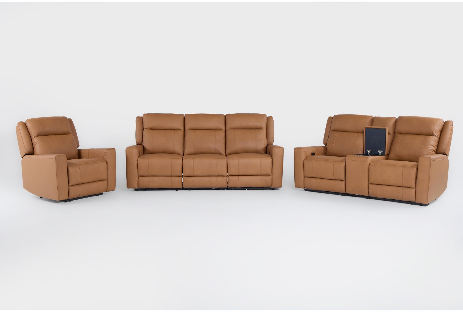 tatiana saddle brown leather 7 piece power reclining modular living room set with sofa, console loveseat & recliner with usb 17 tatiana saddle brown leather 7 piece power reclining modular living room set with sofa, console loveseat & recliner with usb