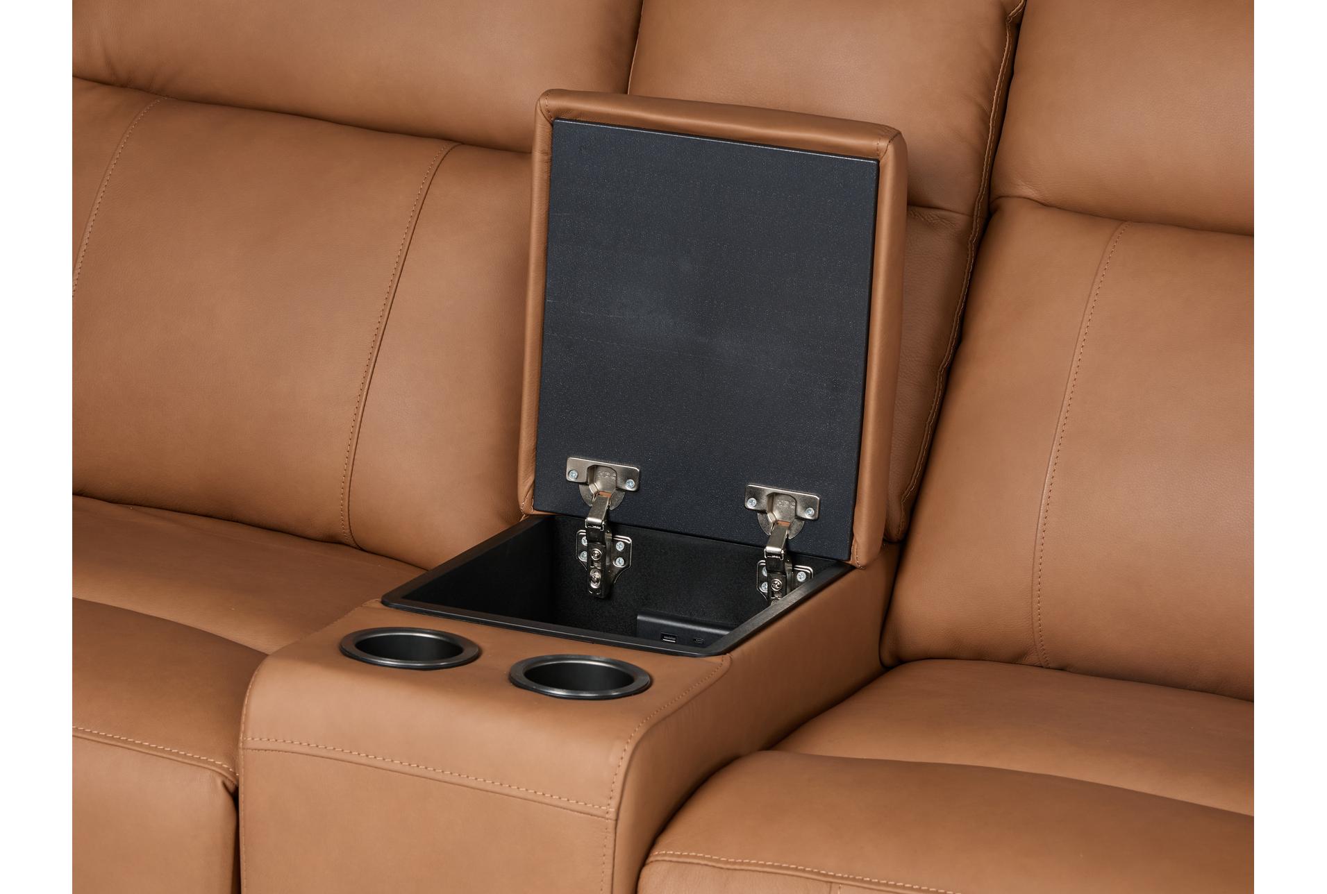 tatiana saddle brown leather 7 piece power reclining modular living room set with sofa, console loveseat & recliner with usb 18 tatiana saddle brown leather 7 piece power reclining modular living room set with sofa, console loveseat & recliner with usb