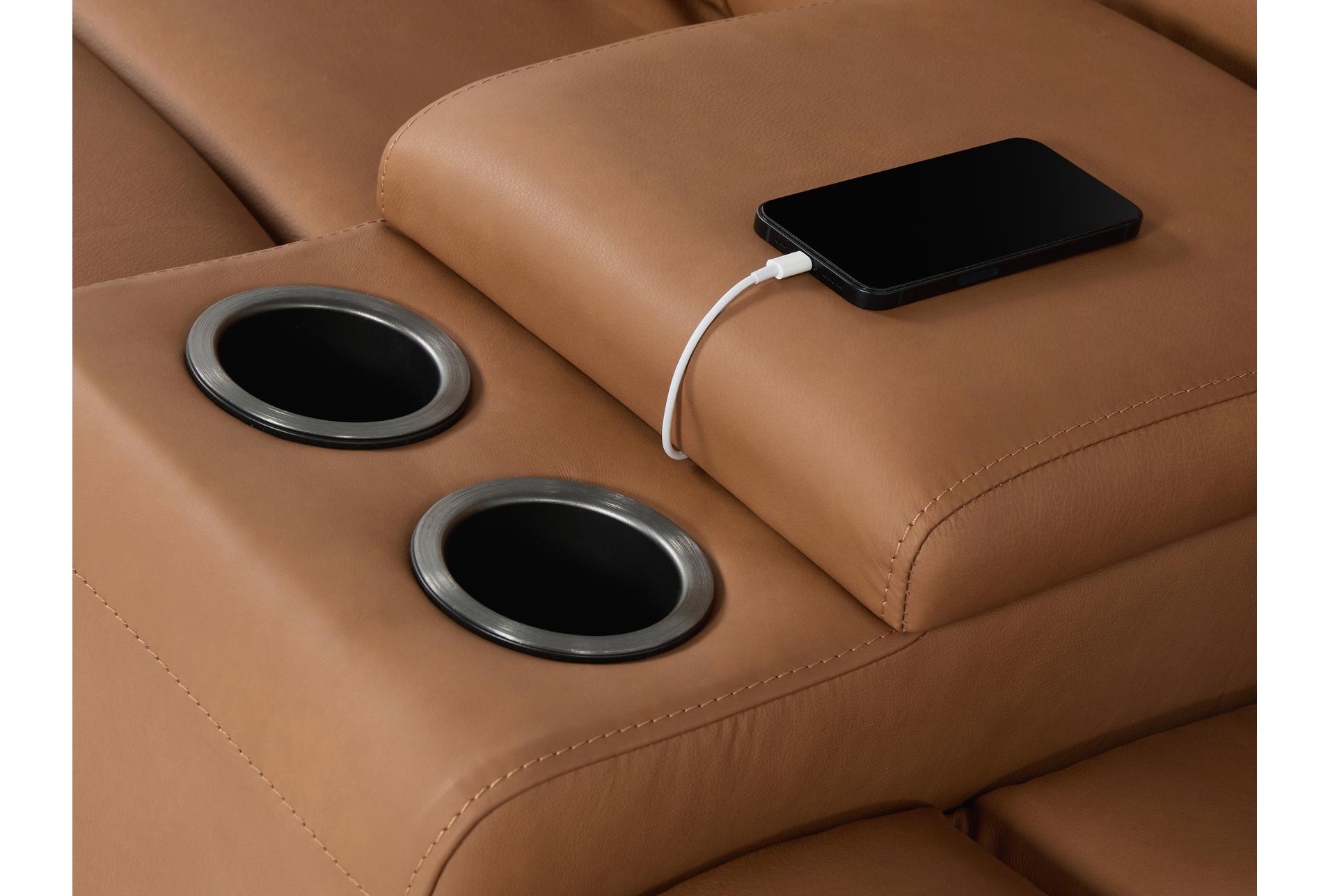 tatiana saddle brown leather 7 piece power reclining modular living room set with sofa, console loveseat & recliner with usb 23 tatiana saddle brown leather 7 piece power reclining modular living room set with sofa, console loveseat & recliner with usb