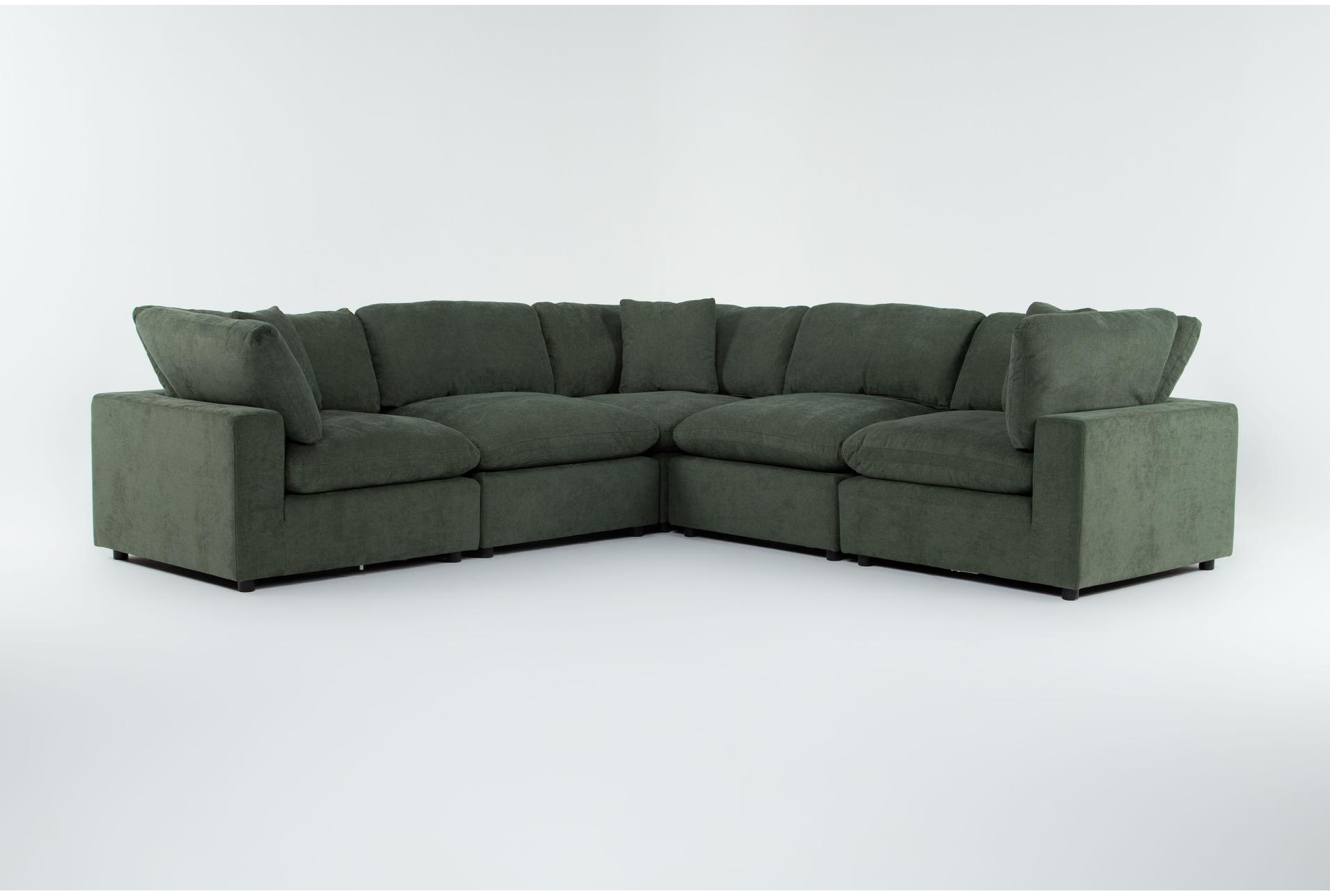 zone green fabric 5 piece modular l-shaped sectional with 3 corners 2 armless chairs | reversible | loose reversible back 1 zone green fabric 5 piece modular l-shaped sectional with 3 corners 2 armless chairs | reversible | loose reversible back
