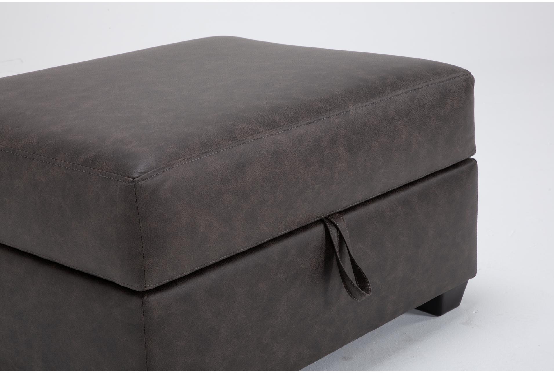 mathers grey brown vegan faux leather 2 piece sectional with left arm facing sofa + right arm facing corner chaise & ottoman 9 mathers grey brown vegan faux leather 2 piece sectional with left arm facing sofa + right arm facing corner chaise & ottoman