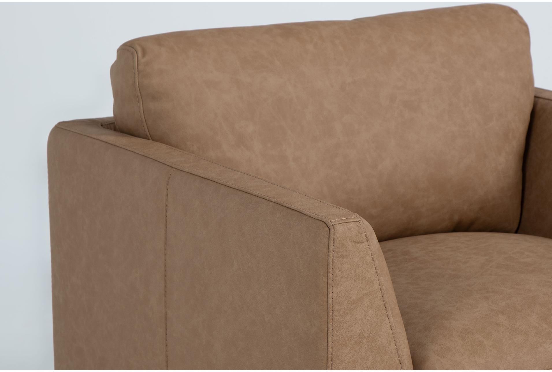 ewan caramel brown leather 2 piece 114" sectional with left arm facing sofa chair & cocktail ottoman 15 ewan caramel brown leather 2 piece 114" sectional with left arm facing sofa chair & cocktail ottoman